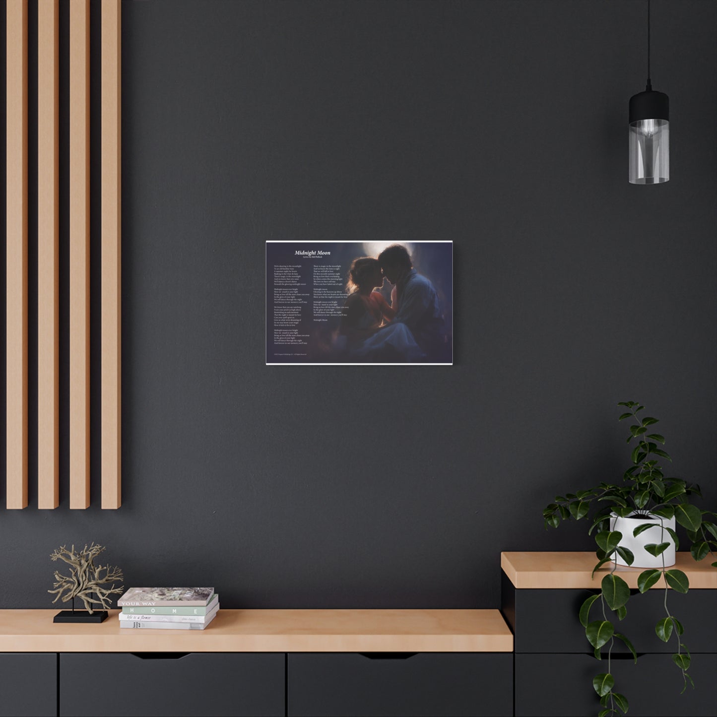 Midnight Moon — Lyric Art Print (Canvas)