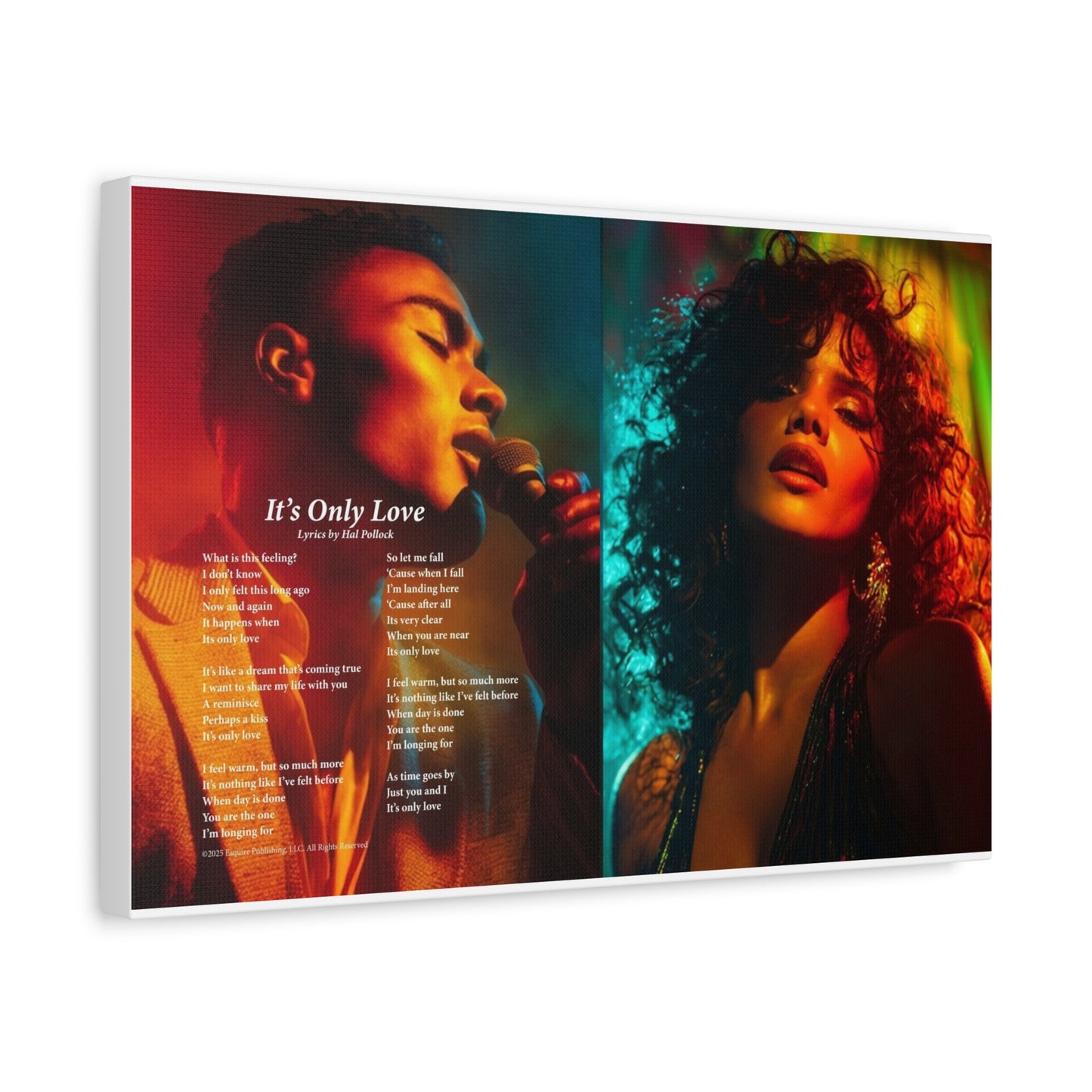 It's Only Love — Lyric Art Print (Canvas)