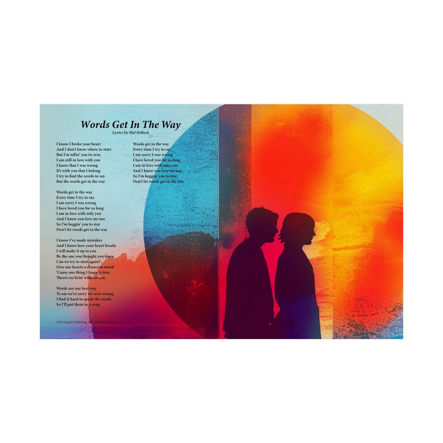 Words Get In The Way — Lyric Art Print (Matte Paper)