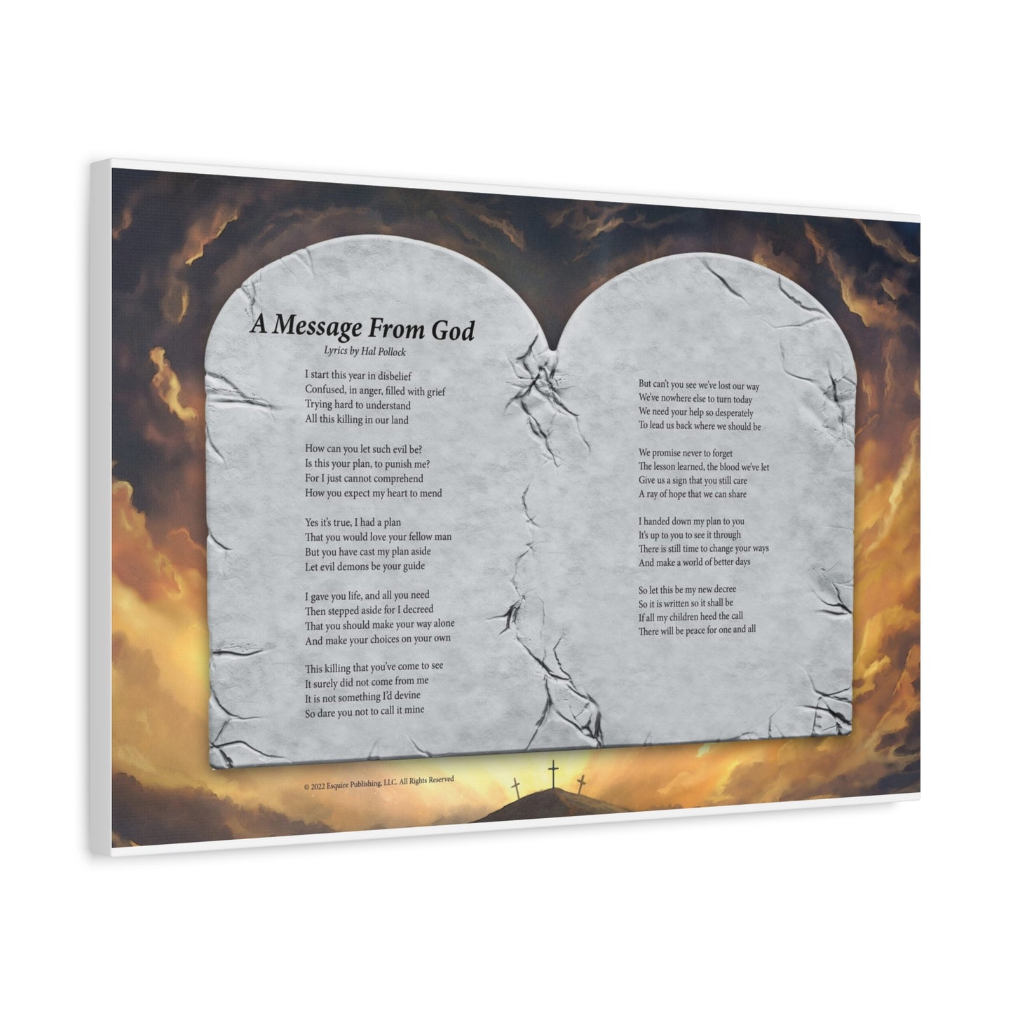 A Message From God — Lyric Art Print (Canvas)