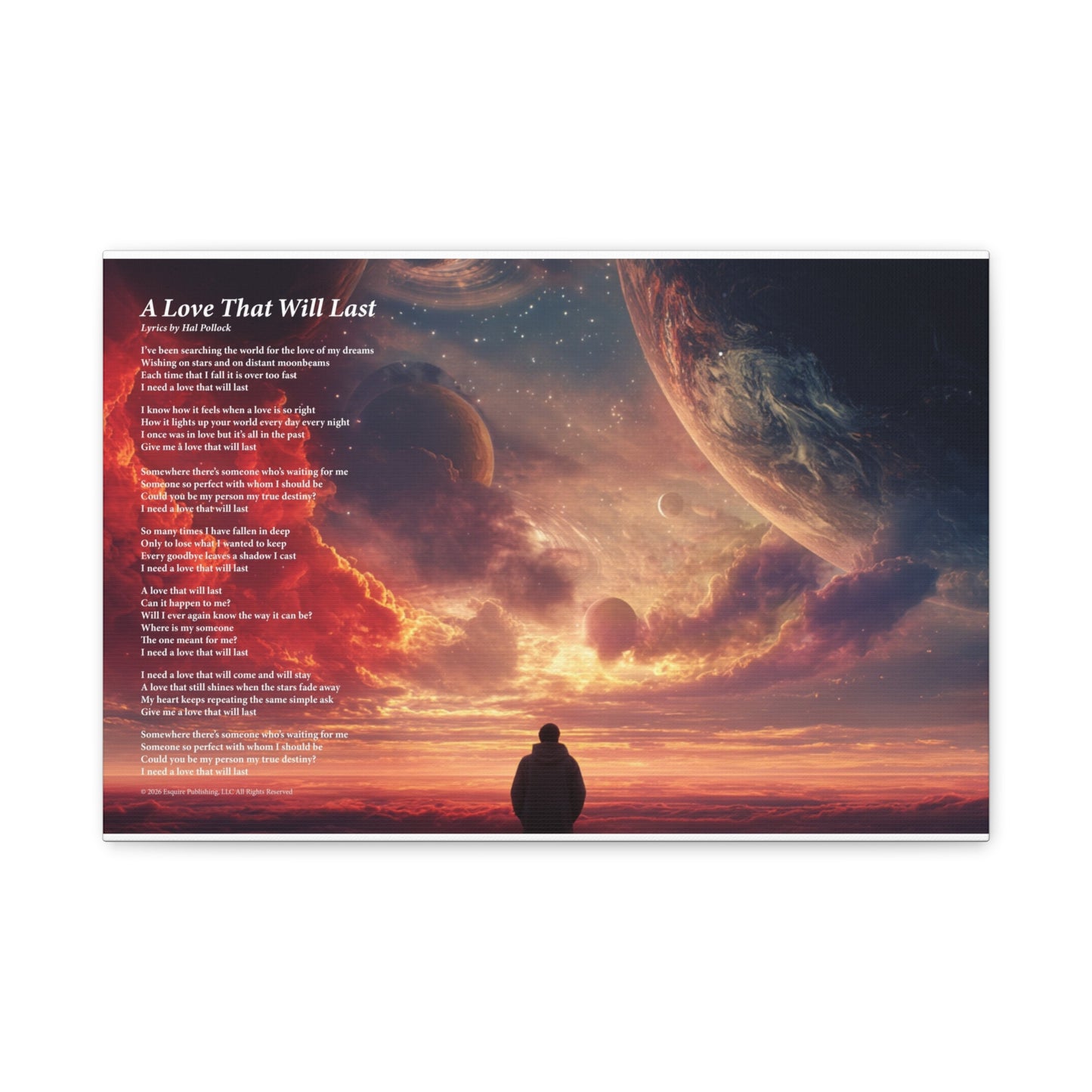 A Love That Will Last — Lyric Art Print (Canvas)
