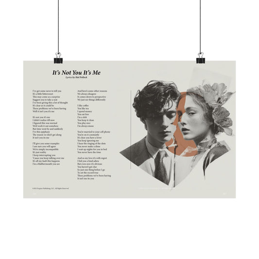 It's Not You It's Me — Lyric Art Print (Matte Paper)