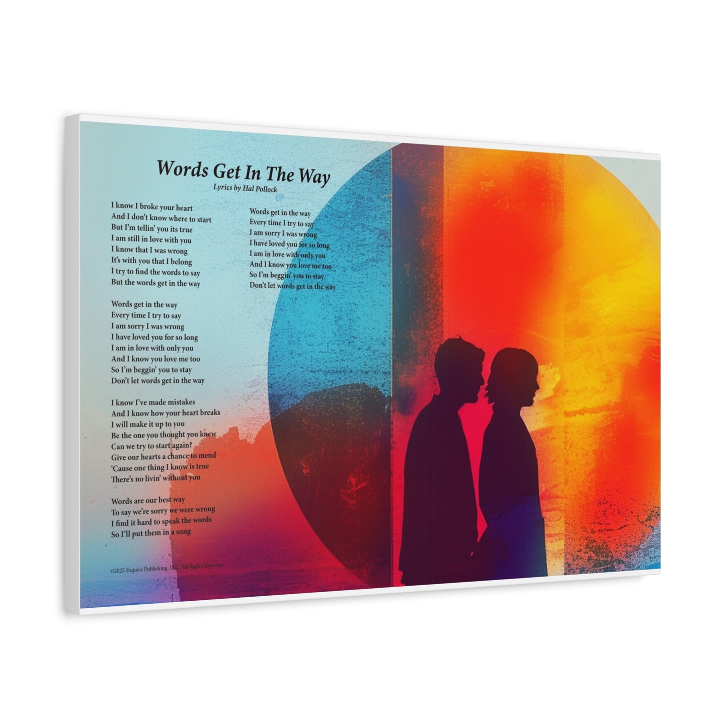 Words Get In The Way — Lyric Art Print (Canvas)