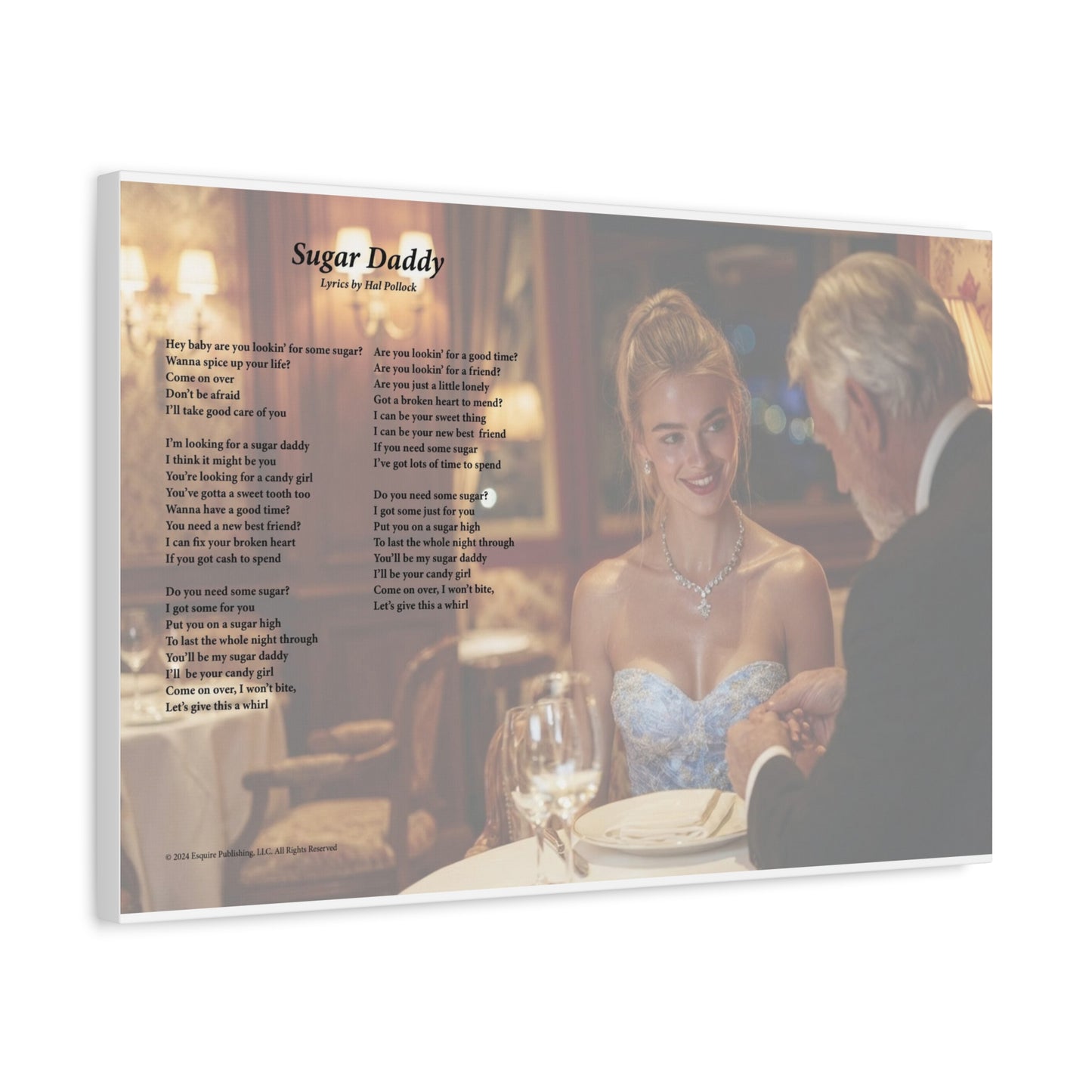 Sugar Daddy — Lyric Art Print (Canvas)