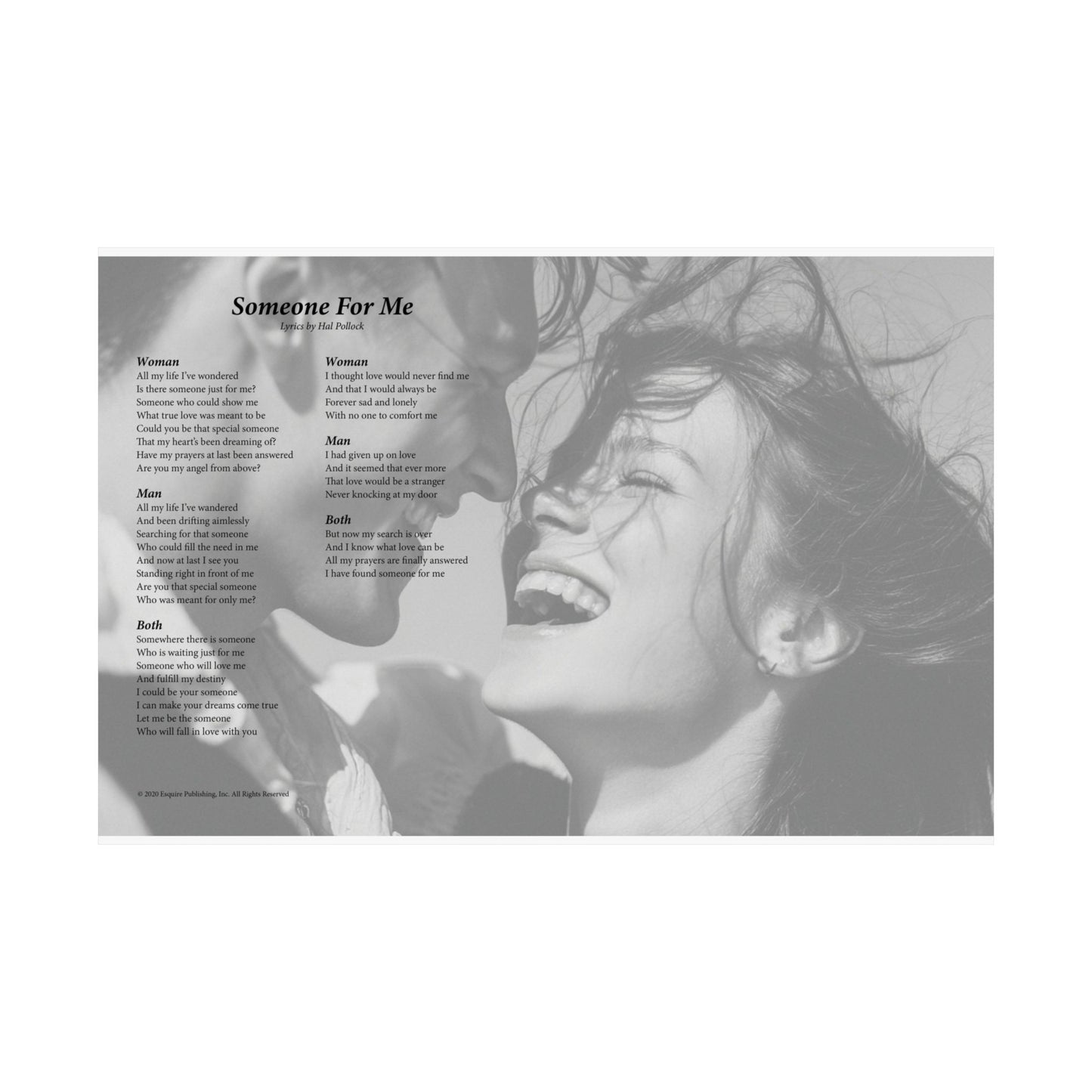 Someone For Me — Lyric Art Print (Matte Paper)