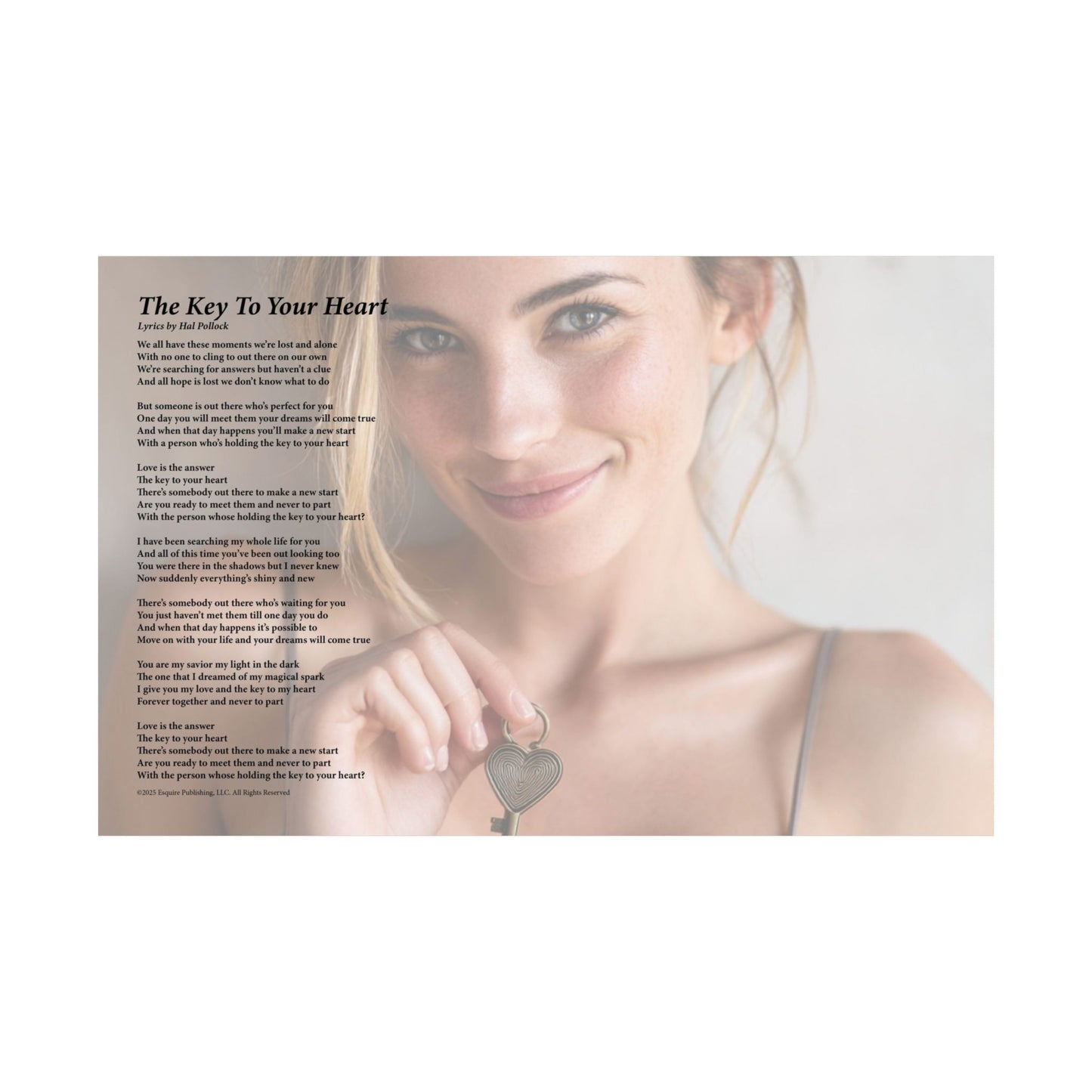 The Key To Your Heart — Lyric Art Print (Matte Paper)