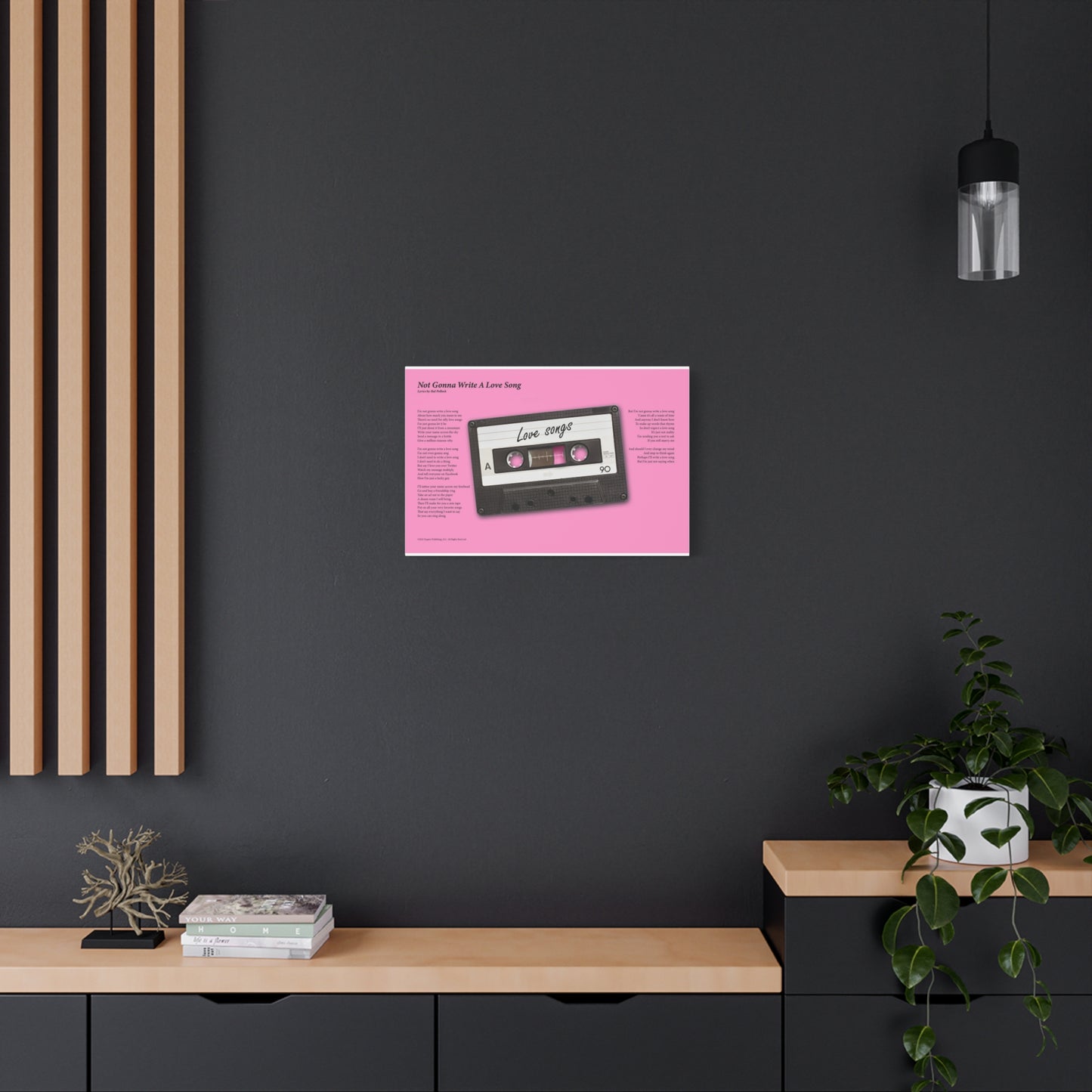 Not Gonna Write A Love Song — Lyric Art Print (Canvas)
