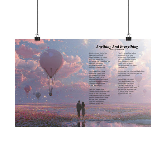 Anything And Everything — Lyric Art Print (Matte Paper)