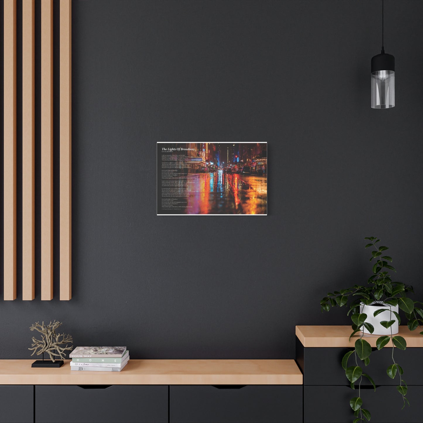 The Lights Of Broadway — Lyric Art Print (Canvas)