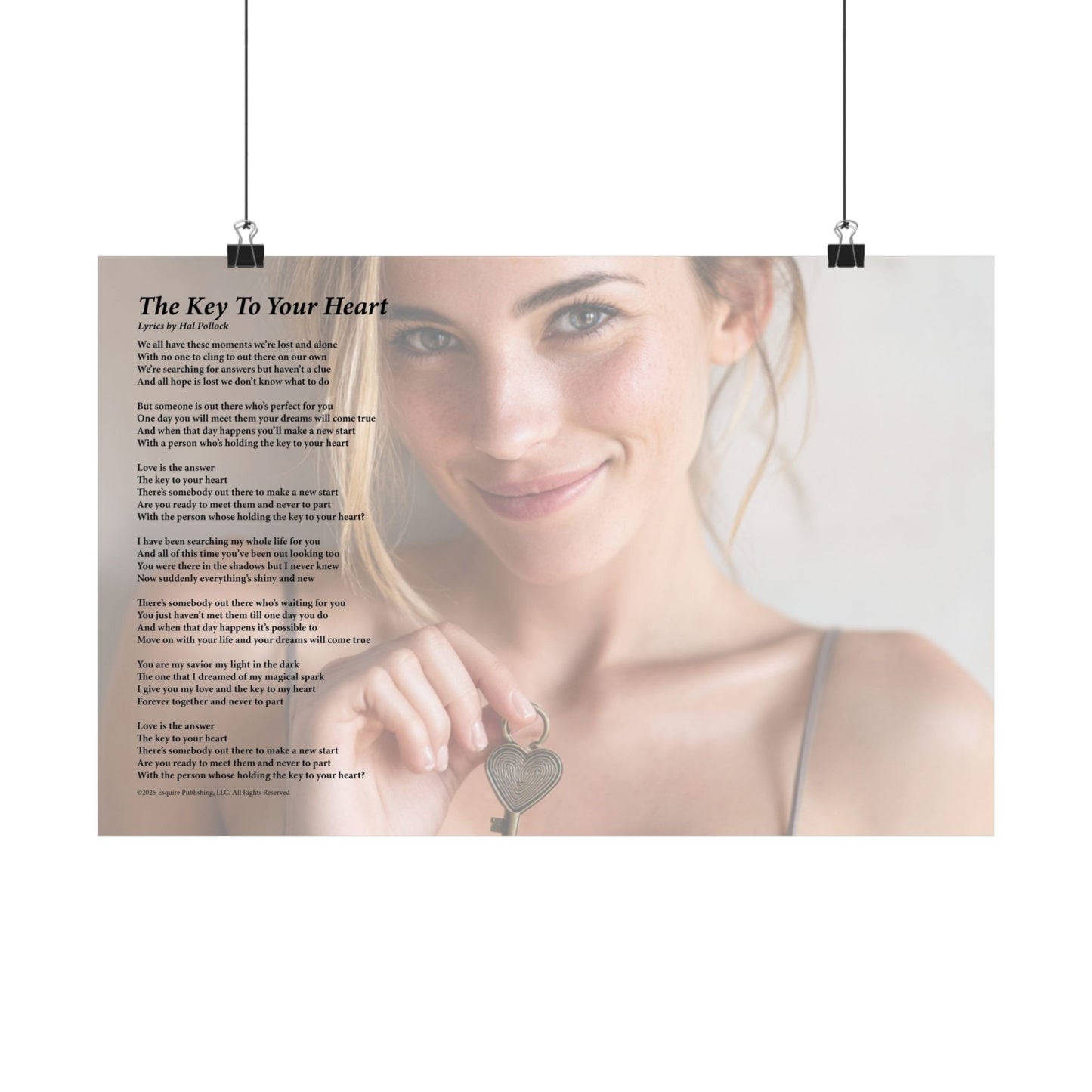The Key To Your Heart — Lyric Art Print (Matte Paper)