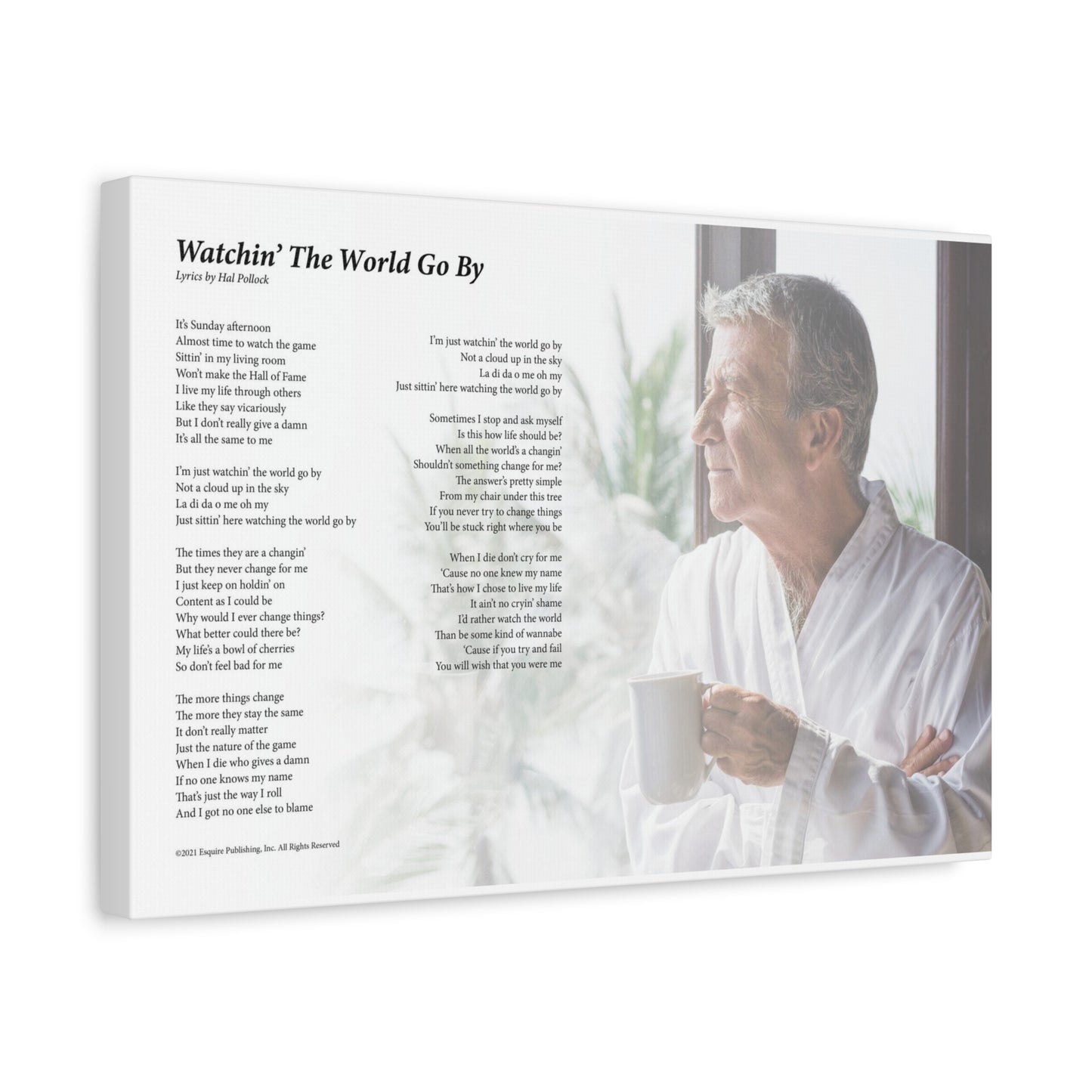 Watchin' The World Go By — Lyric Art Print (Canvas)