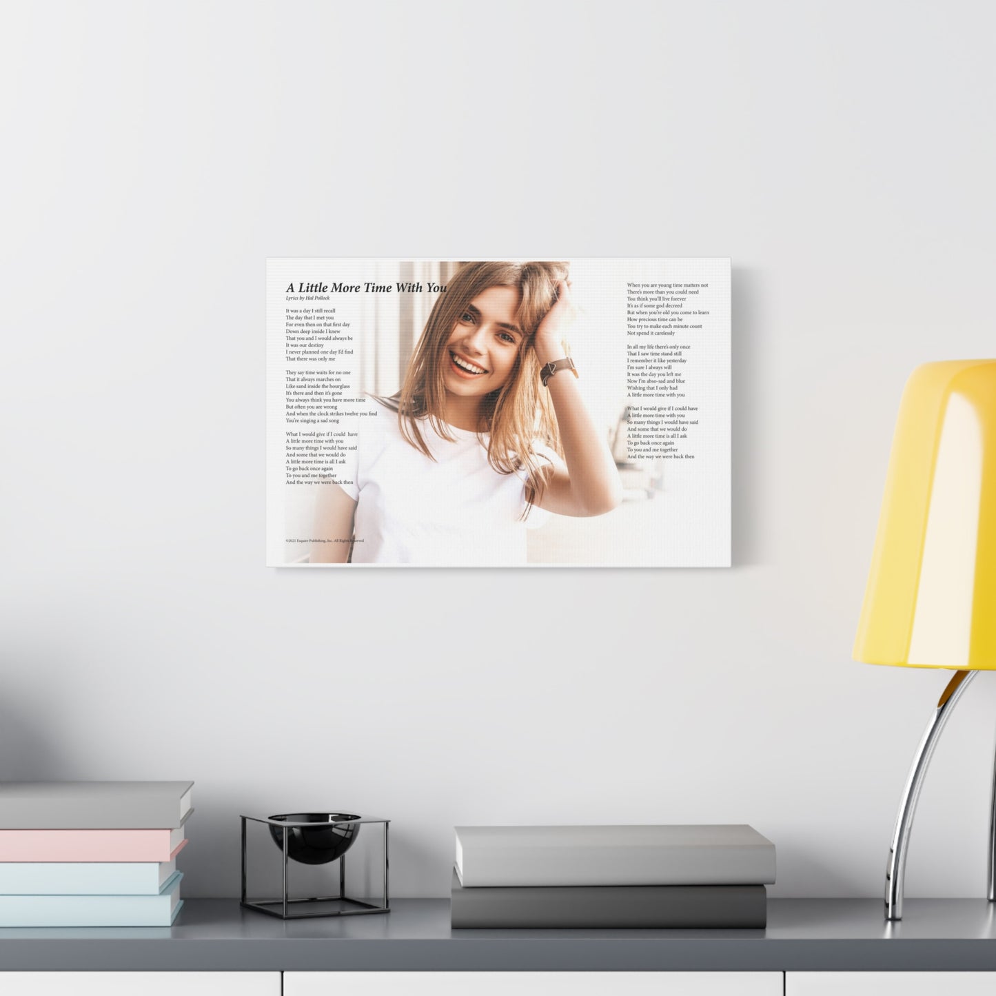A Little More Time With You — Lyric Art Print (Canvas)