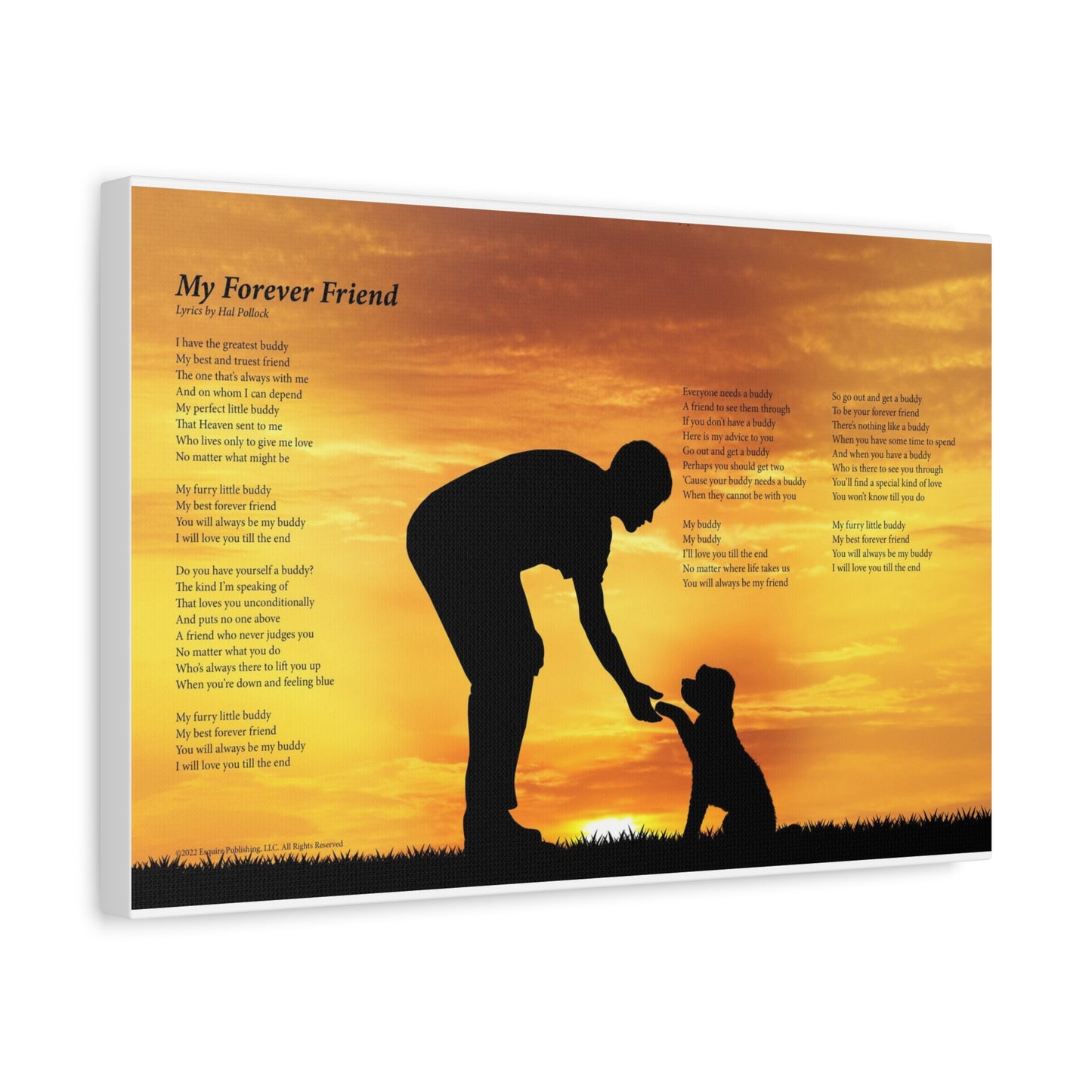 My Forever Friend — Lyric Art Print (Canvas)