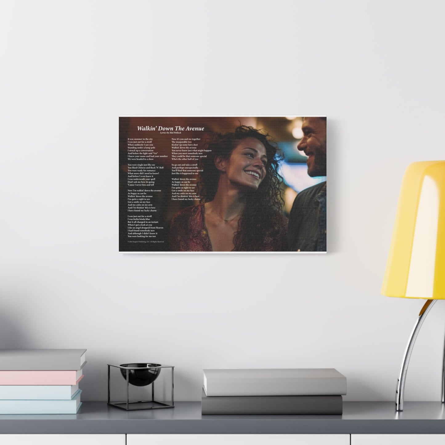 Walkin' Down The Avenue — Lyric Art Print (Canvas)