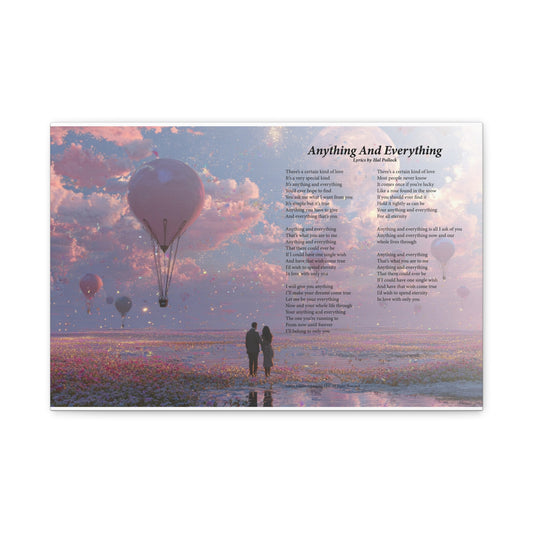Anything And Everything — Lyric Art Print (Canvas)