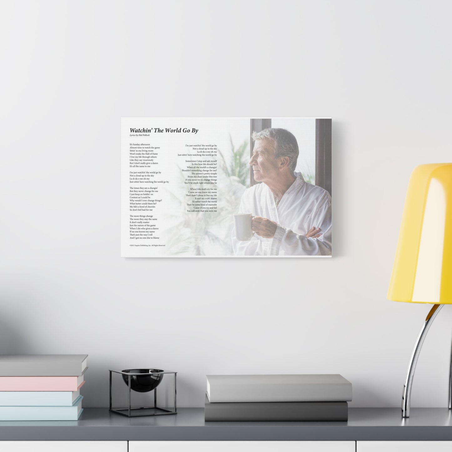 Watchin' The World Go By — Lyric Art Print (Canvas)