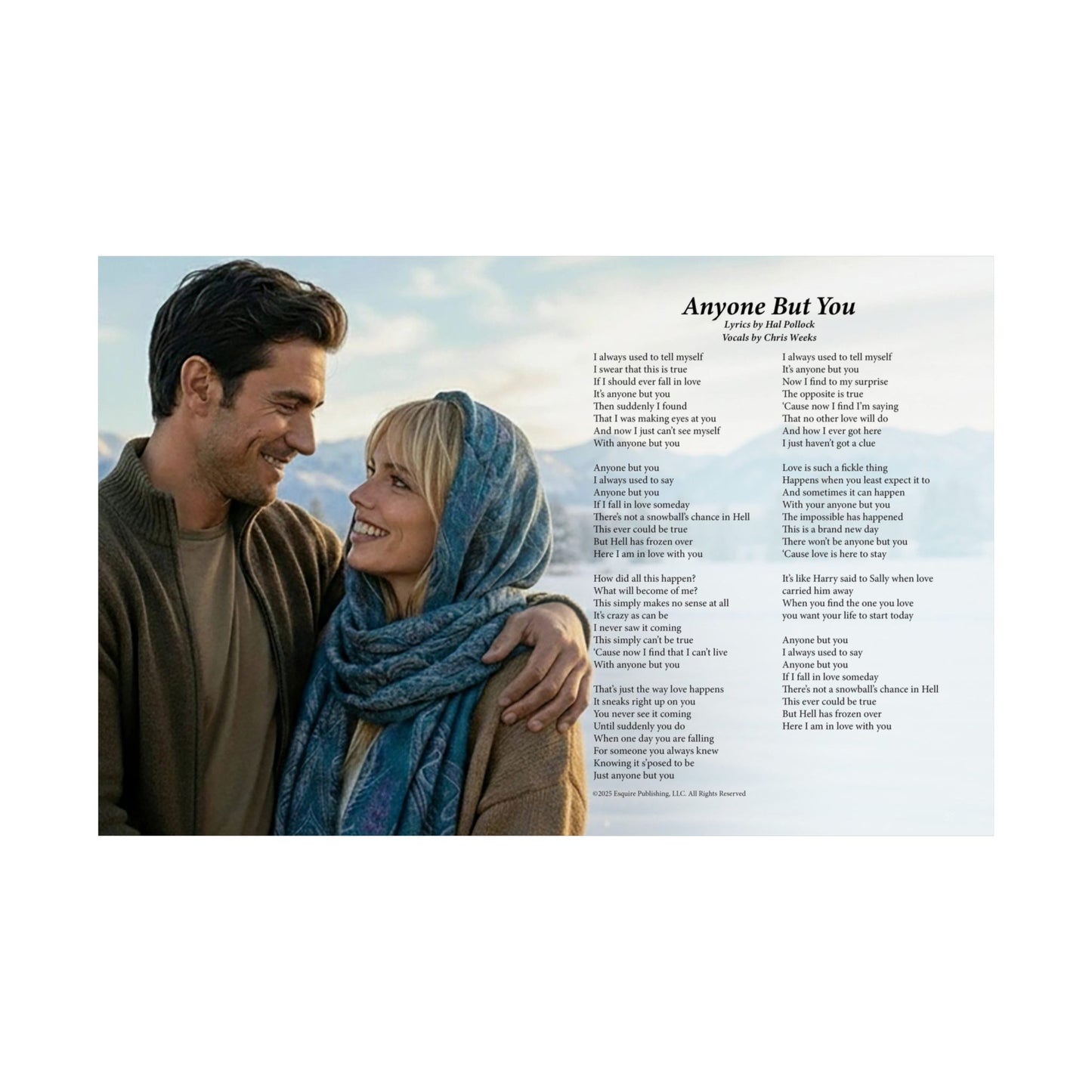 Anyone But You — Lyric Art Print (Matte Paper)
