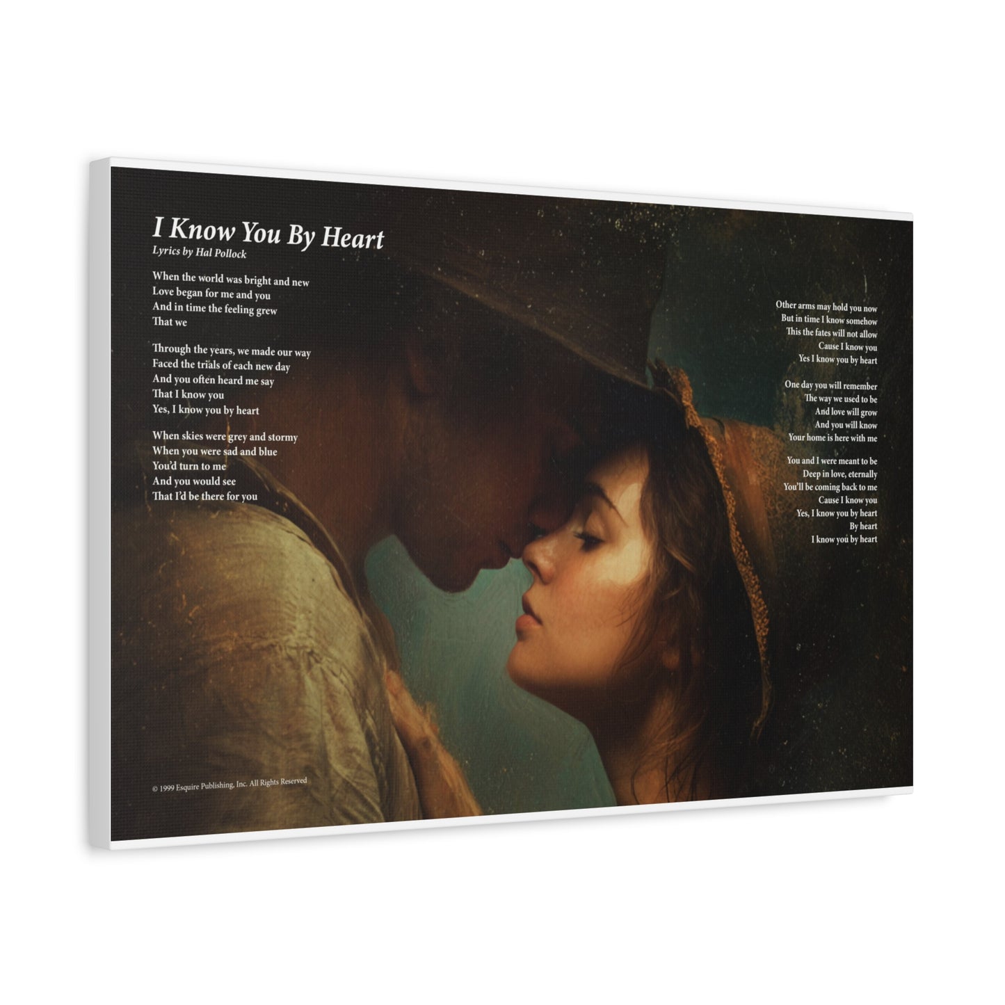 I Know You By Heart — Lyric Art Print (Canvas)