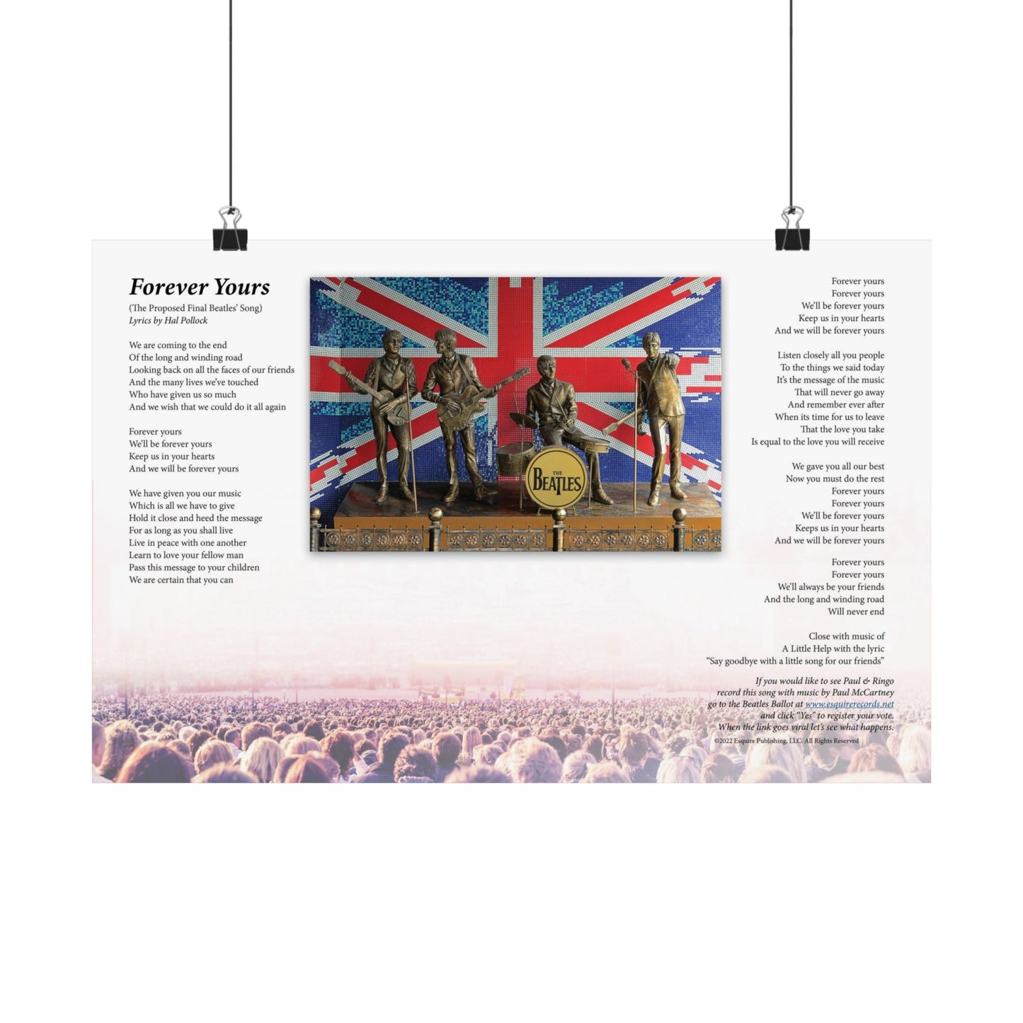 Forever Yours — Lyric Art Print (Matte Paper)