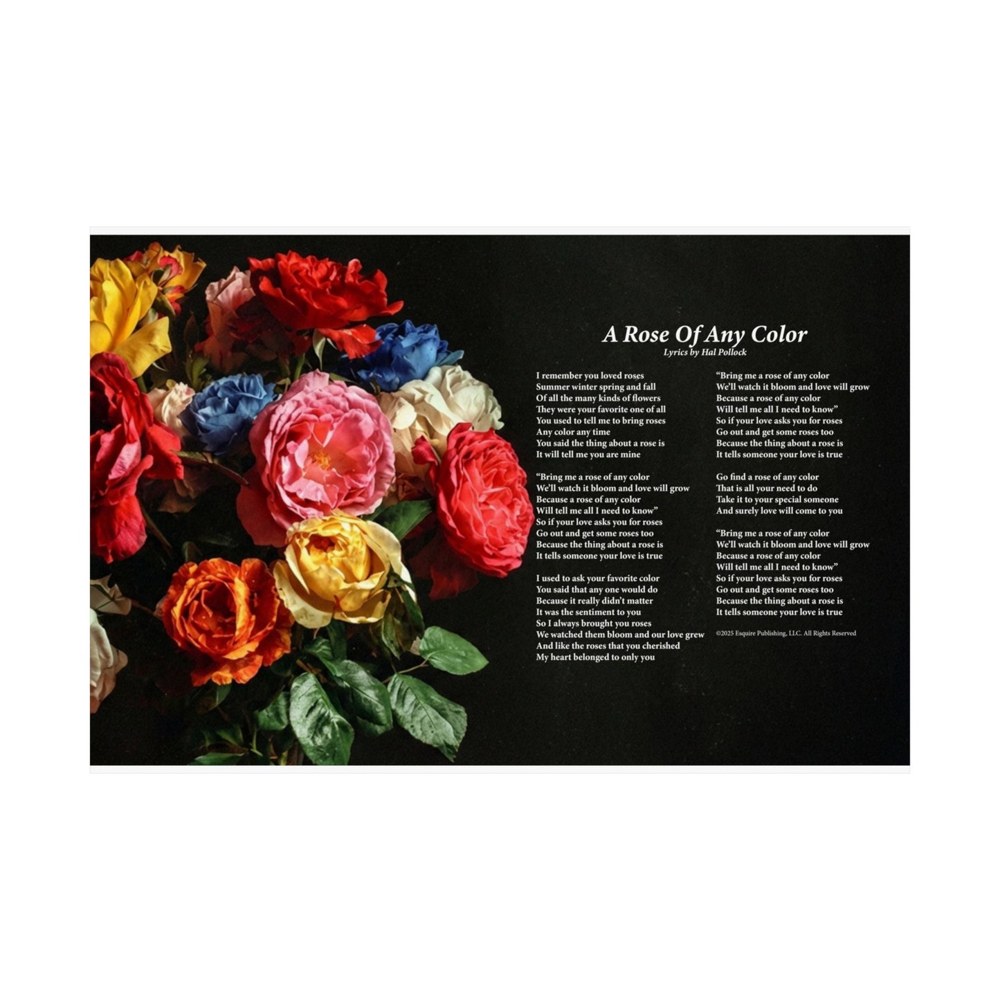 A Rose Of Any Color — Lyric Art Print (Matte Paper)
