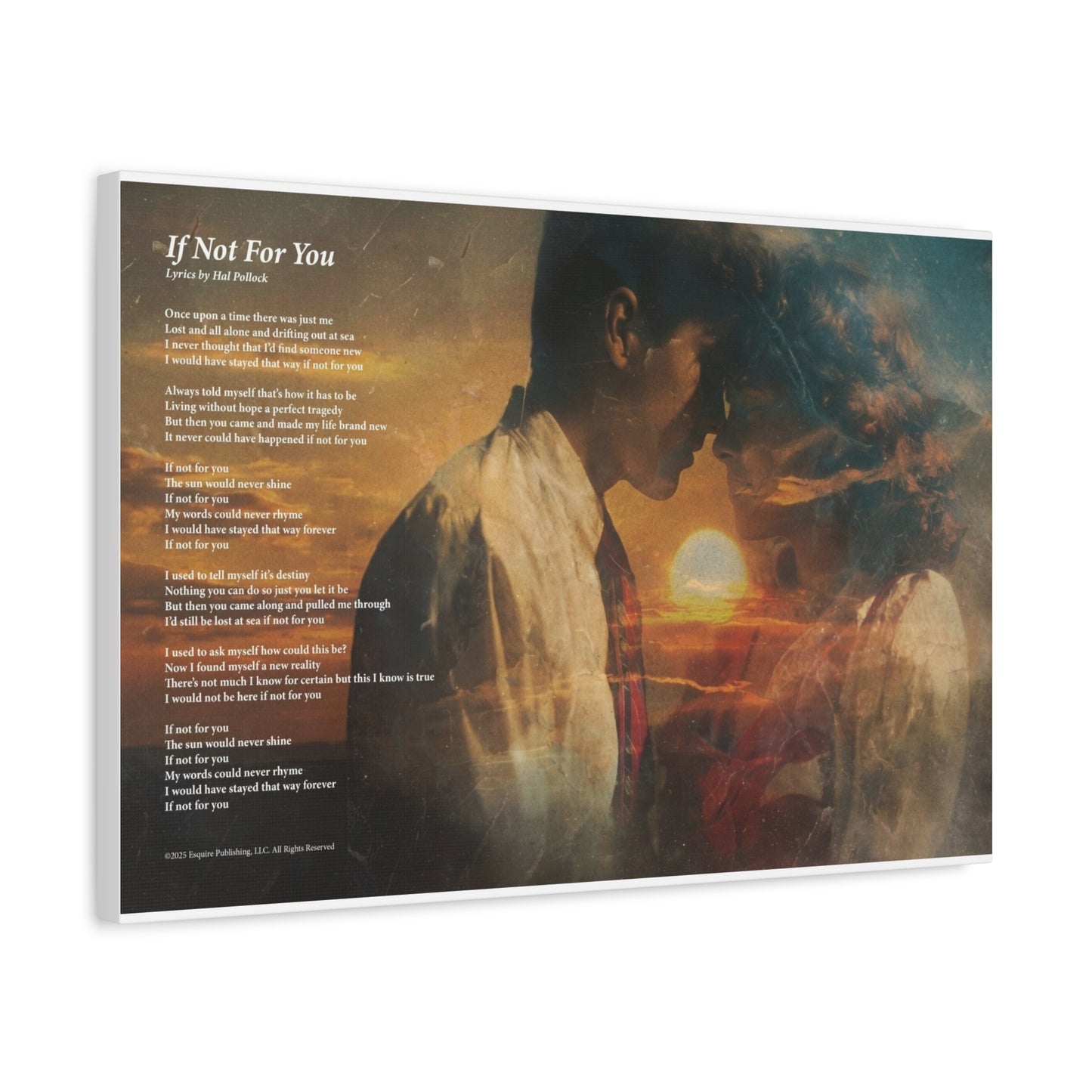 If Not For You — Lyric Art Print (Canvas)