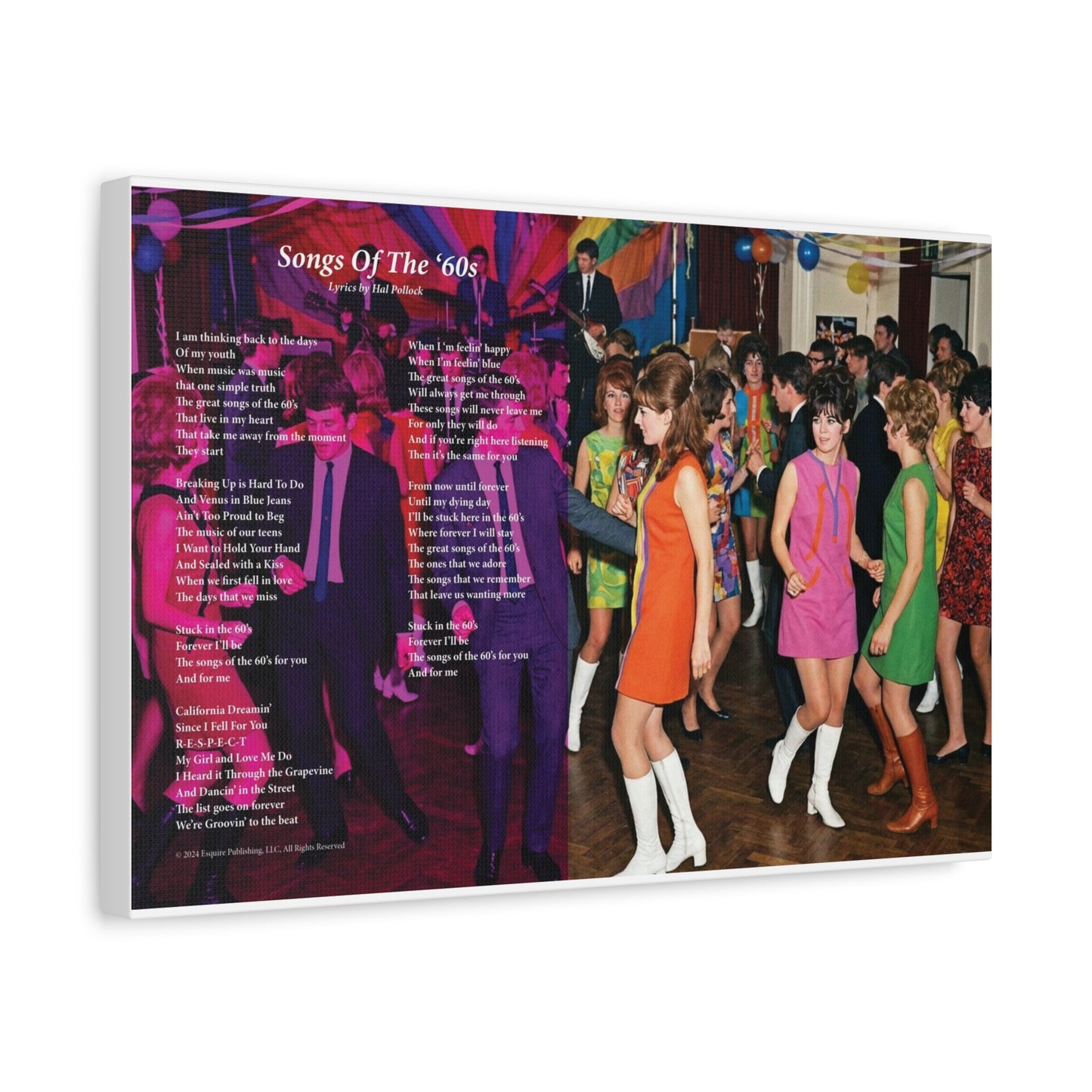 Songs Of The 60s — Lyric Art Print (Canvas)