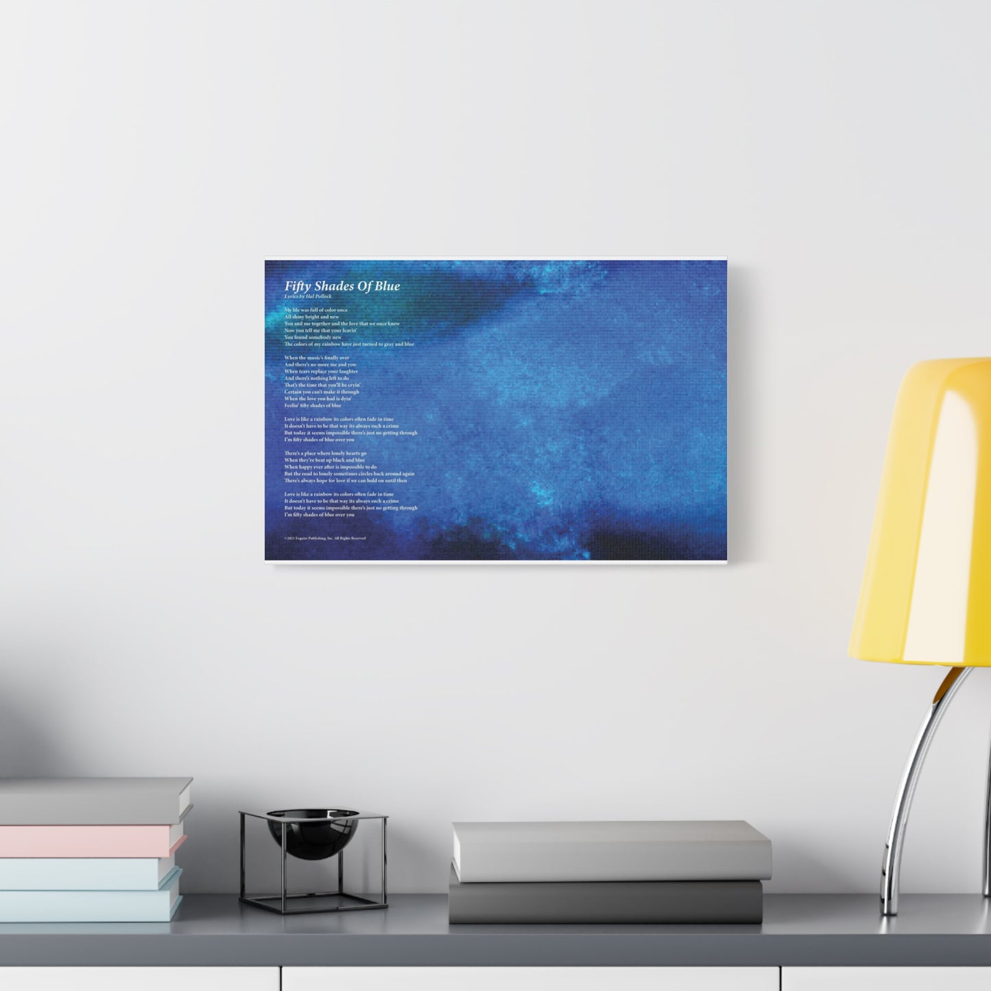 Fifty Shades Of Blue — Lyric Art Print (Canvas)