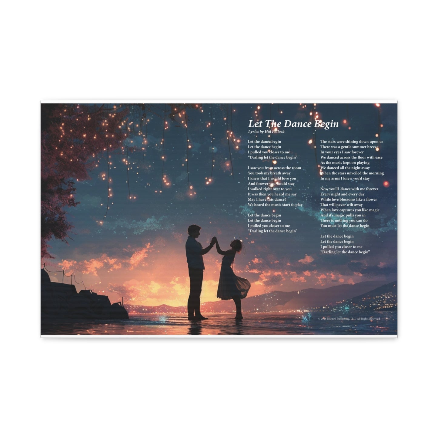 Let The Dance Begin — Lyric Art Print (Canvas)