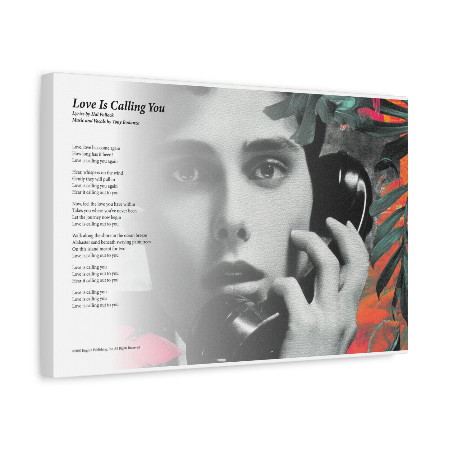 Love Is Calling You — Lyric Art Print (Canvas)