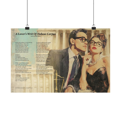 A Lover's Writ Of Habeas Corpus — Lyric Art Print (Matte Paper)