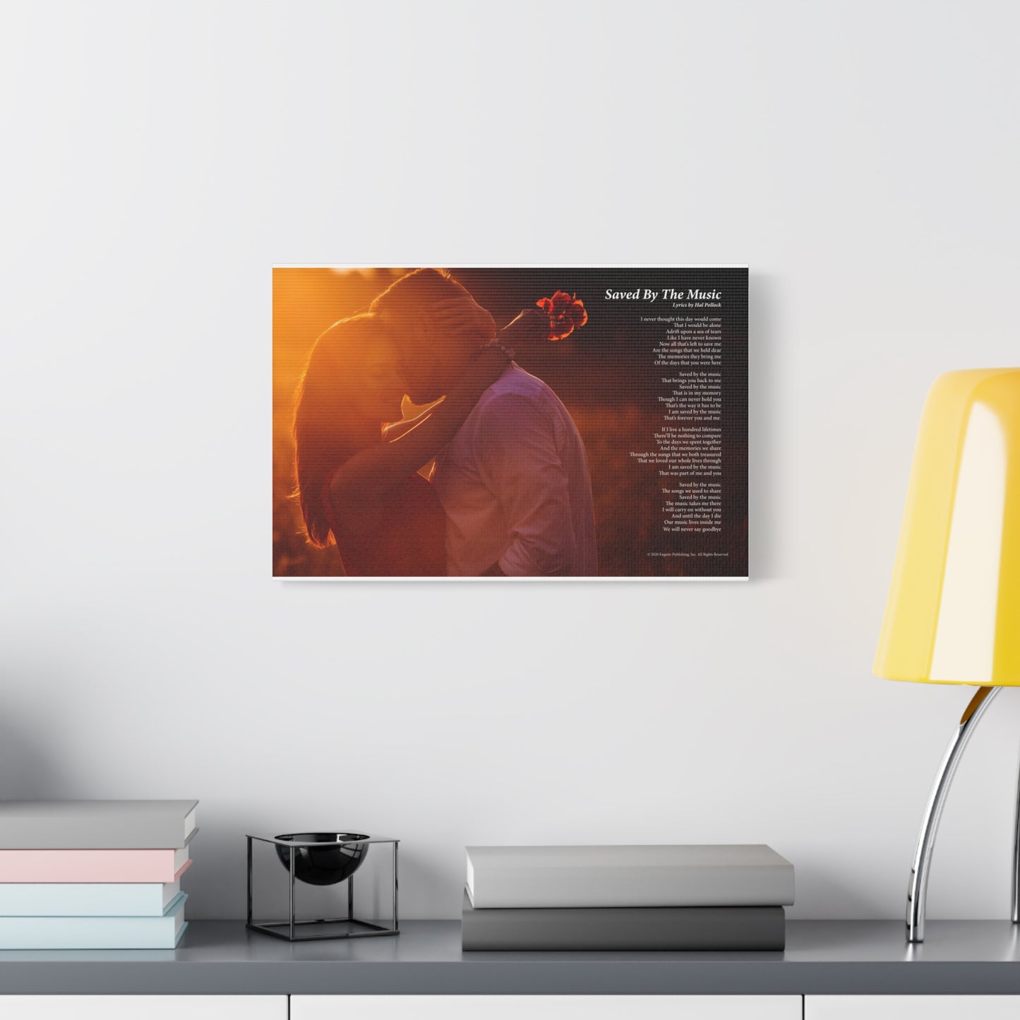 Saved By The Music — Lyric Art Print (Canvas)
