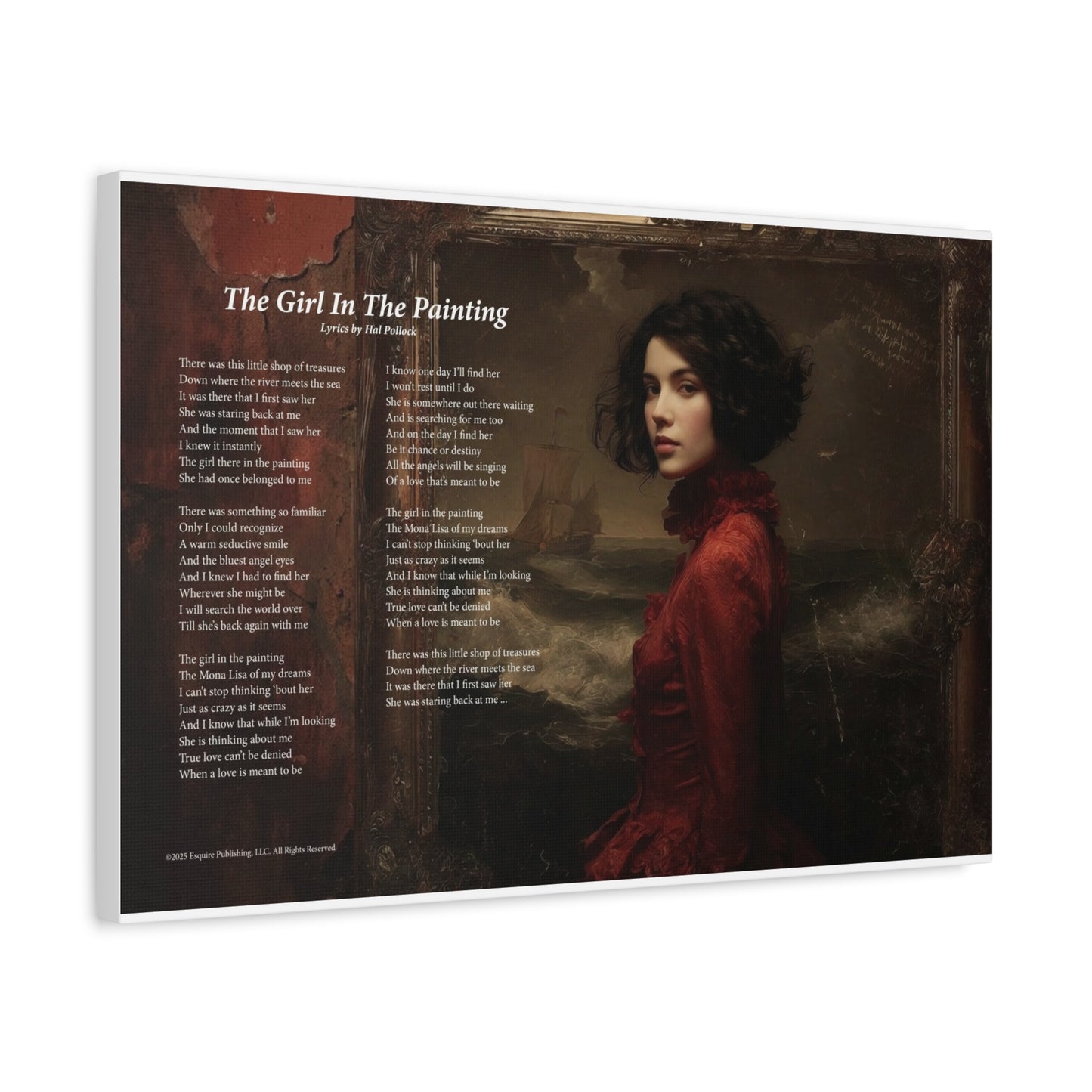 The Girl In The Painting — Lyric Art Print (Canvas)