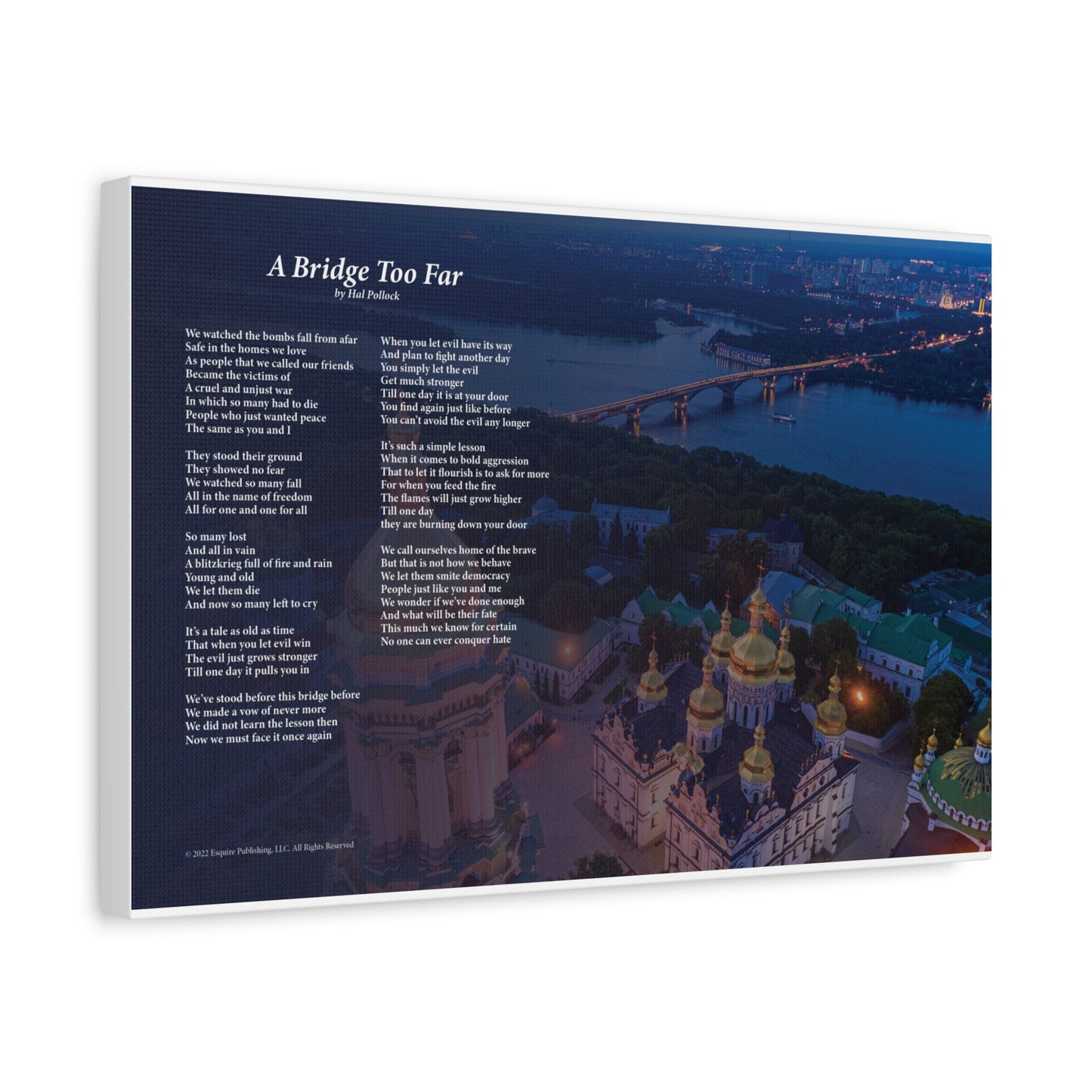 A Bridge Too Far — Lyric Art Print (Canvas)