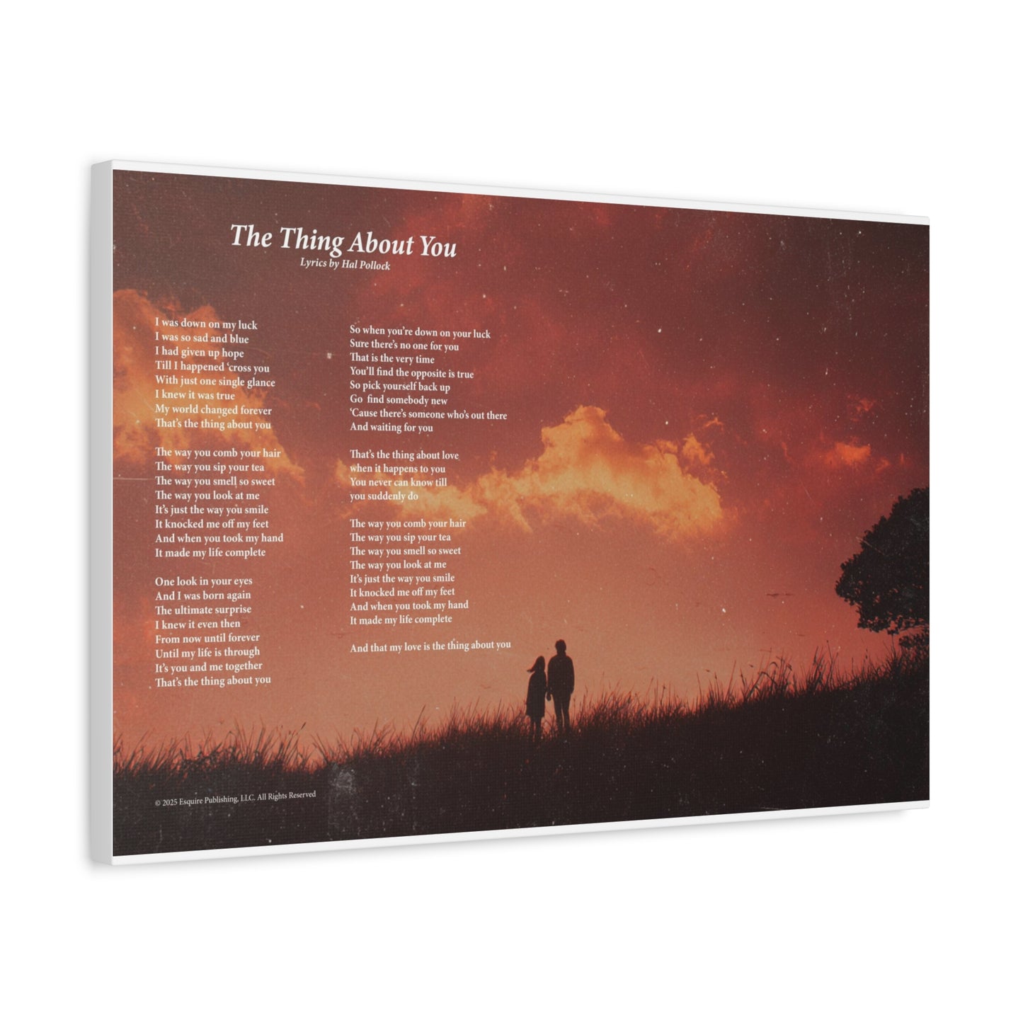 The Thing About You — Lyric Art Print (Canvas)