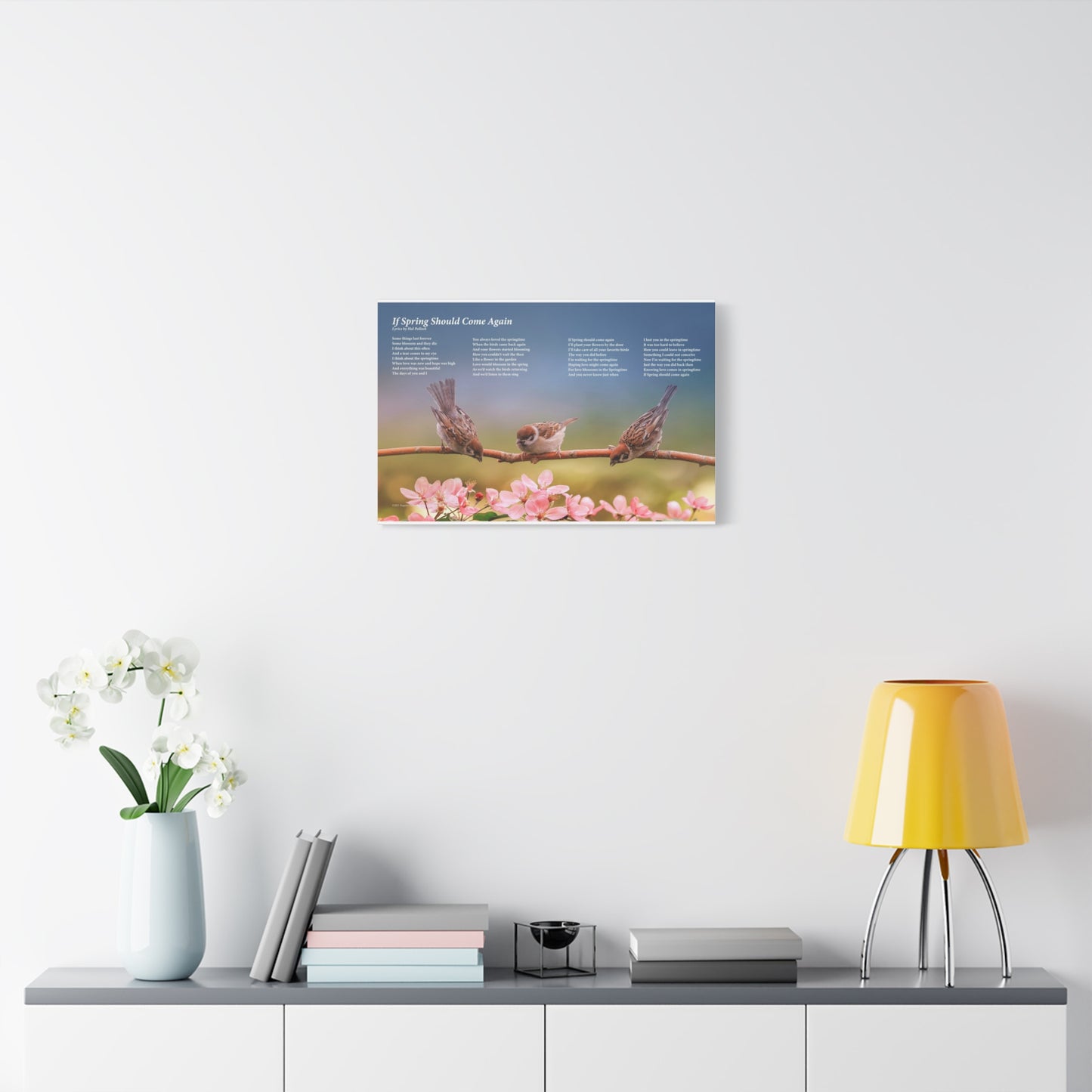 If Spring Should Come Again — Lyric Art Print (Canvas)