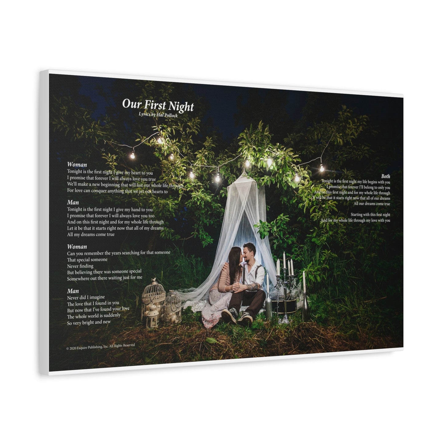 Our First Night — Lyric Art Print (Canvas)