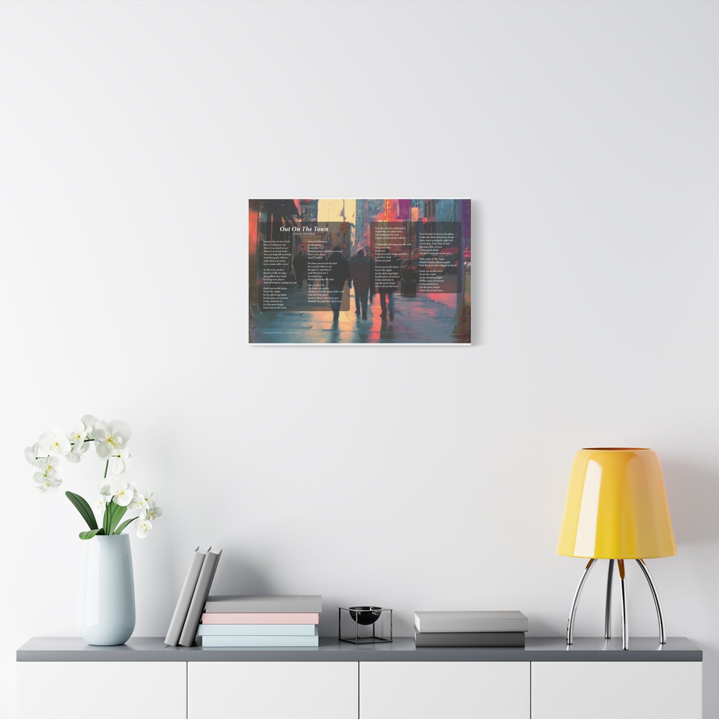 Out On The Town — Lyric Art Print (Canvas)