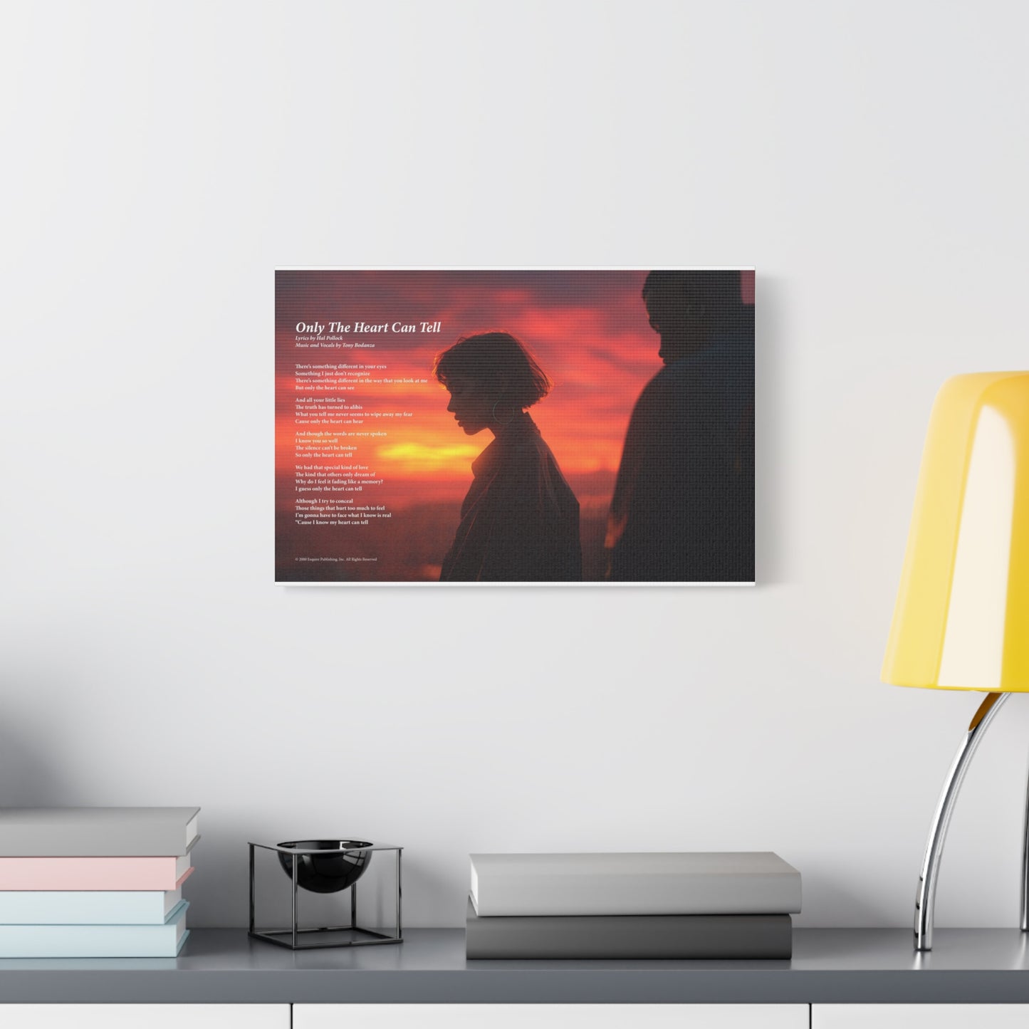 Only The Heart Can Tell — Lyric Art Print (Canvas)