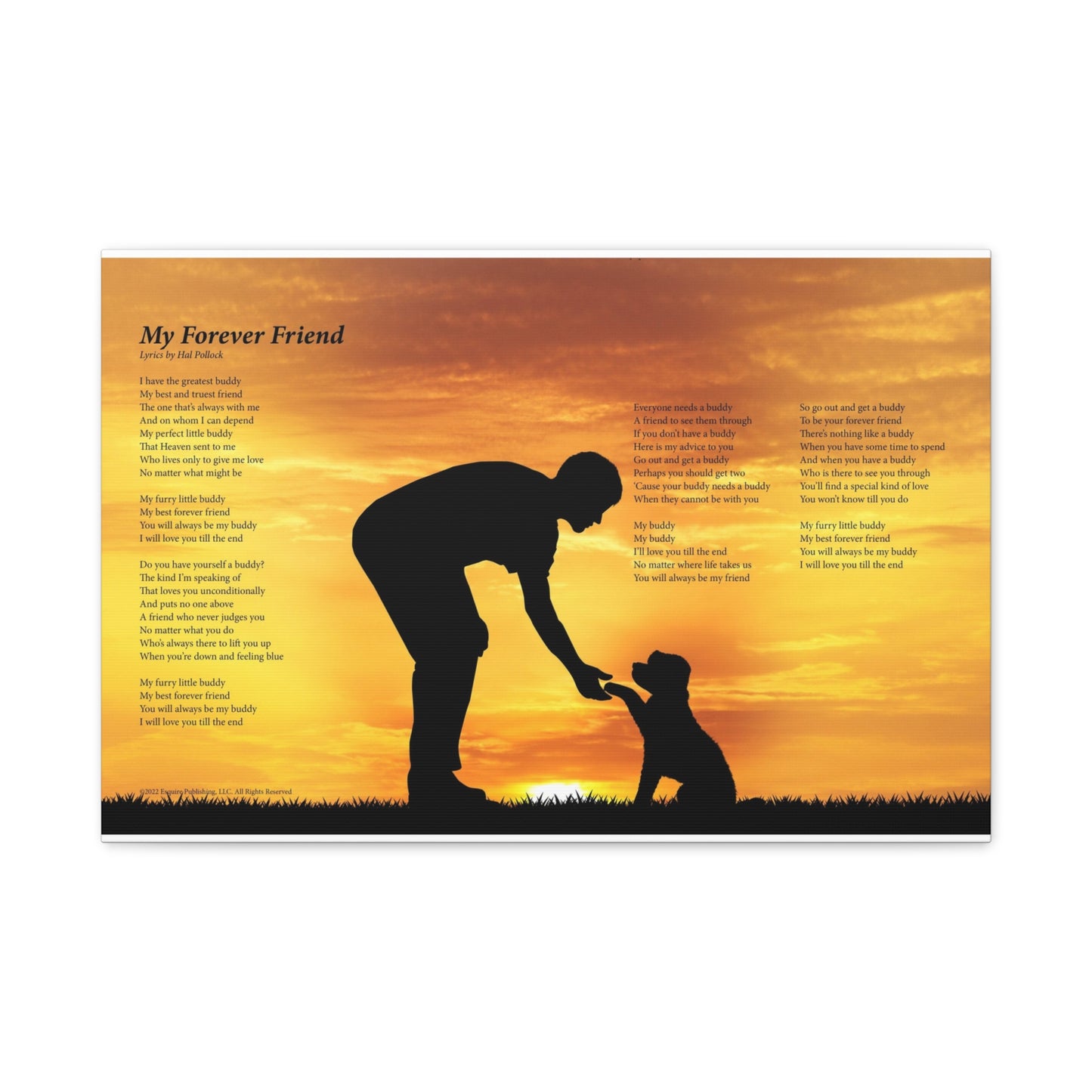 My Forever Friend — Lyric Art Print (Canvas)