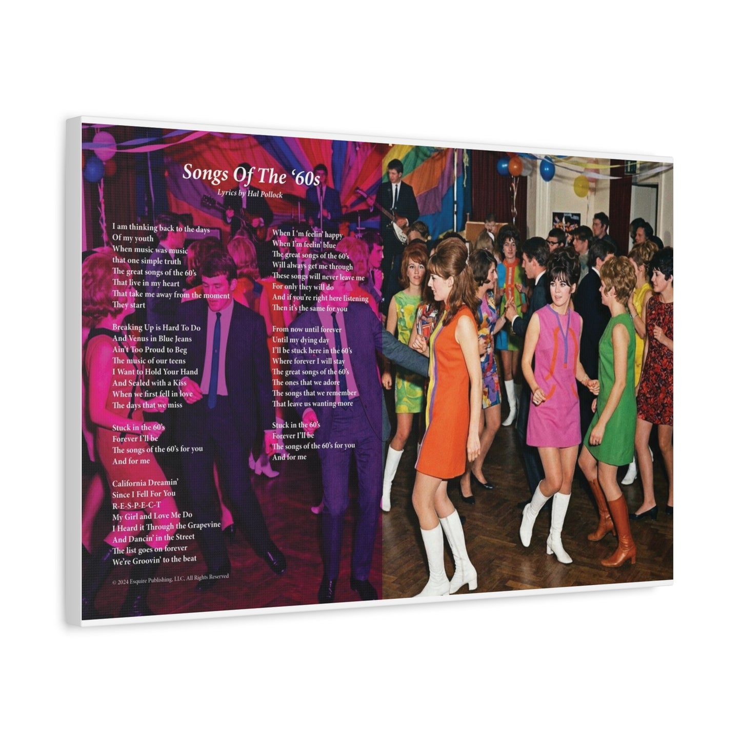 Songs Of The 60s — Lyric Art Print (Canvas)