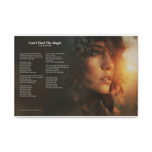 Can't Find The Magic — Lyric Art Print (Canvas)