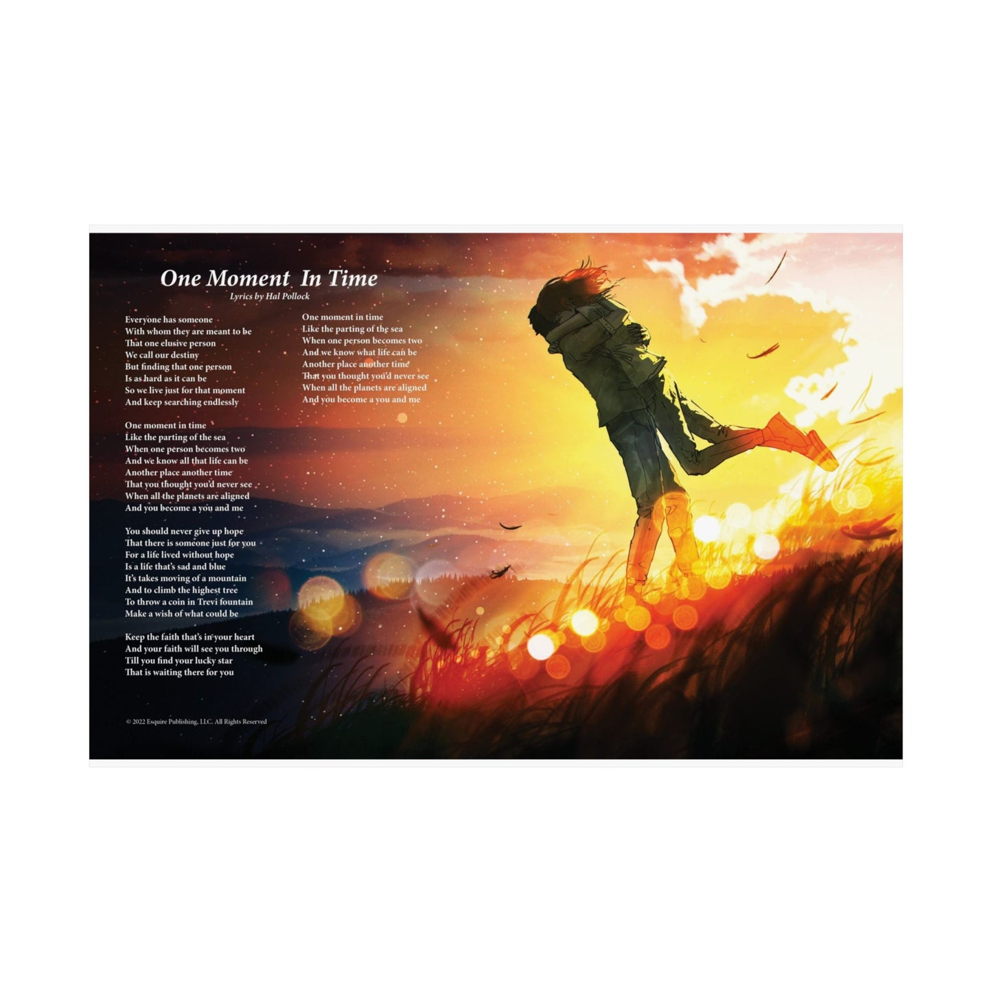 A Moment In Time — Lyric Art Print (Matte Paper)