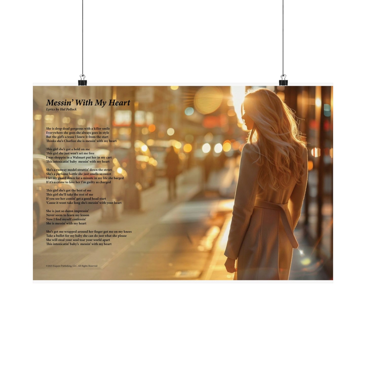 Messin' With My Heart — Lyric Art Print (Matte Paper)