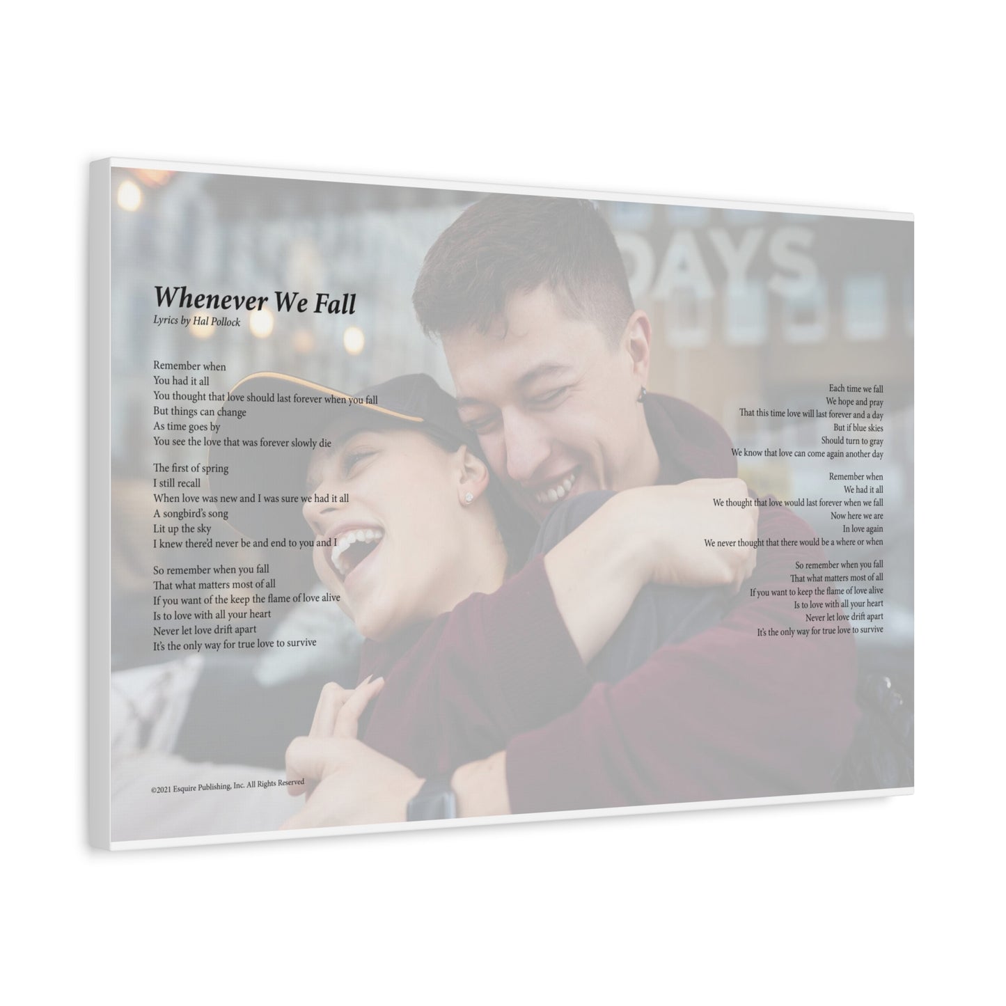 Whenever We Fall — Lyric Art Print (Canvas)
