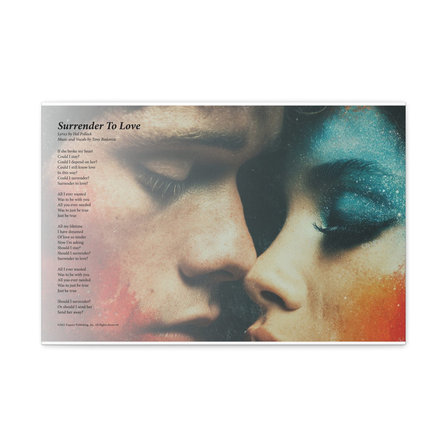 Surrender To Love — Lyric Art Print (Canvas)
