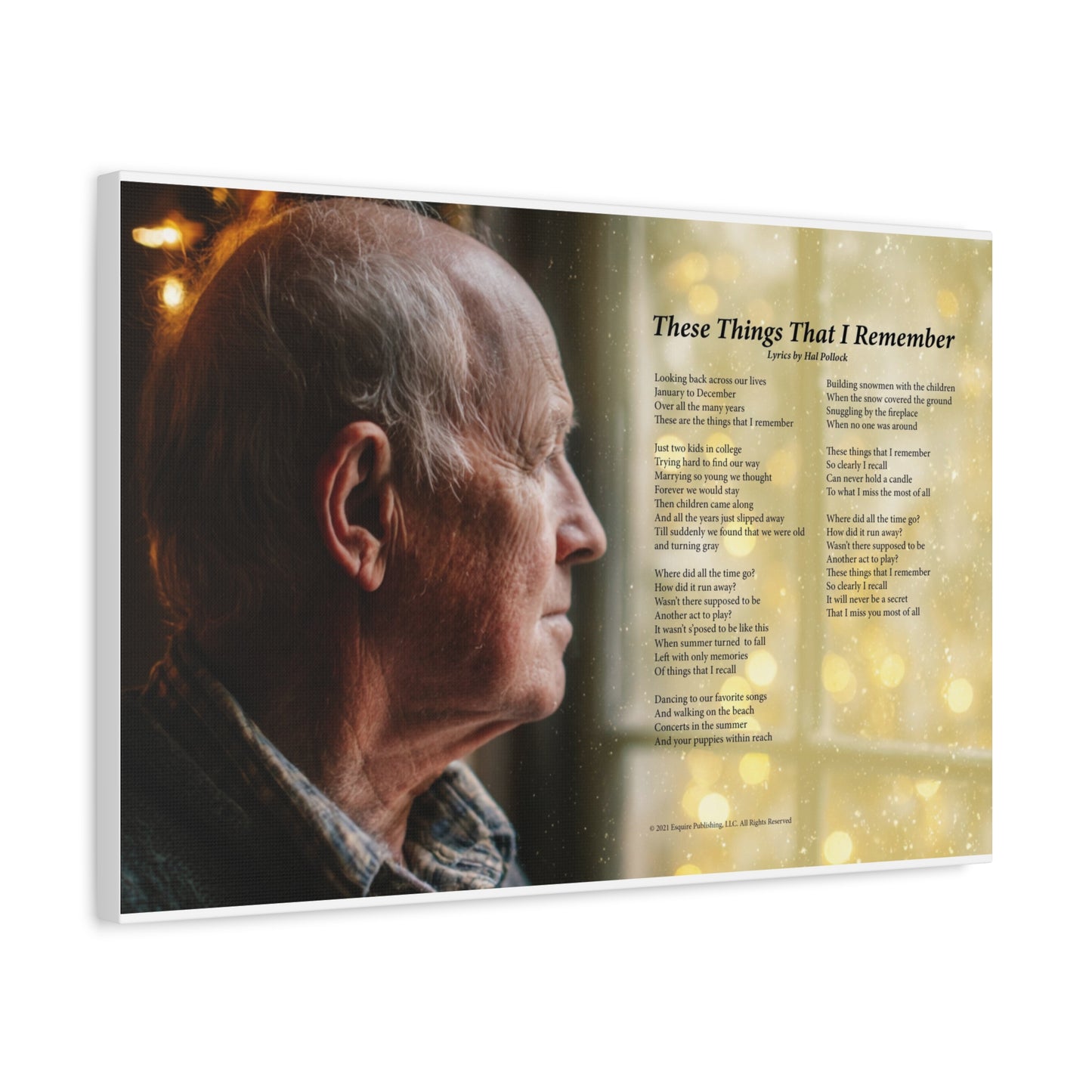 These Things That I Remember — Lyric Art Print (Canvas)
