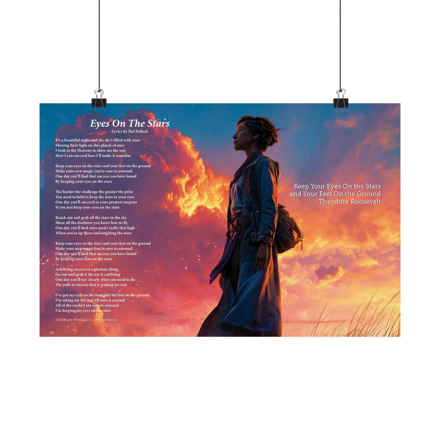 Eyes On The Stars — Lyric Art Print (Matte Paper)