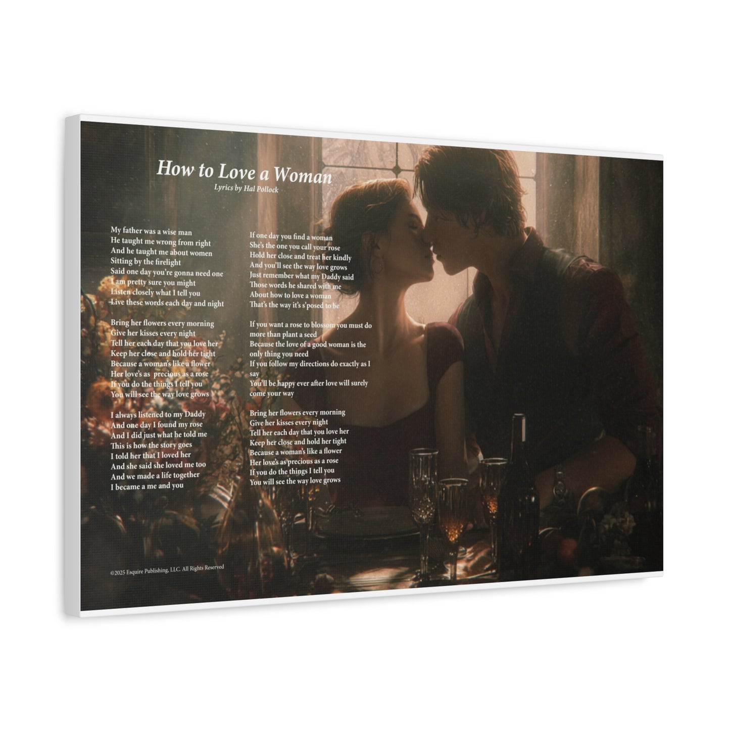 How To Love A Woman — Lyric Art Print (Canvas)