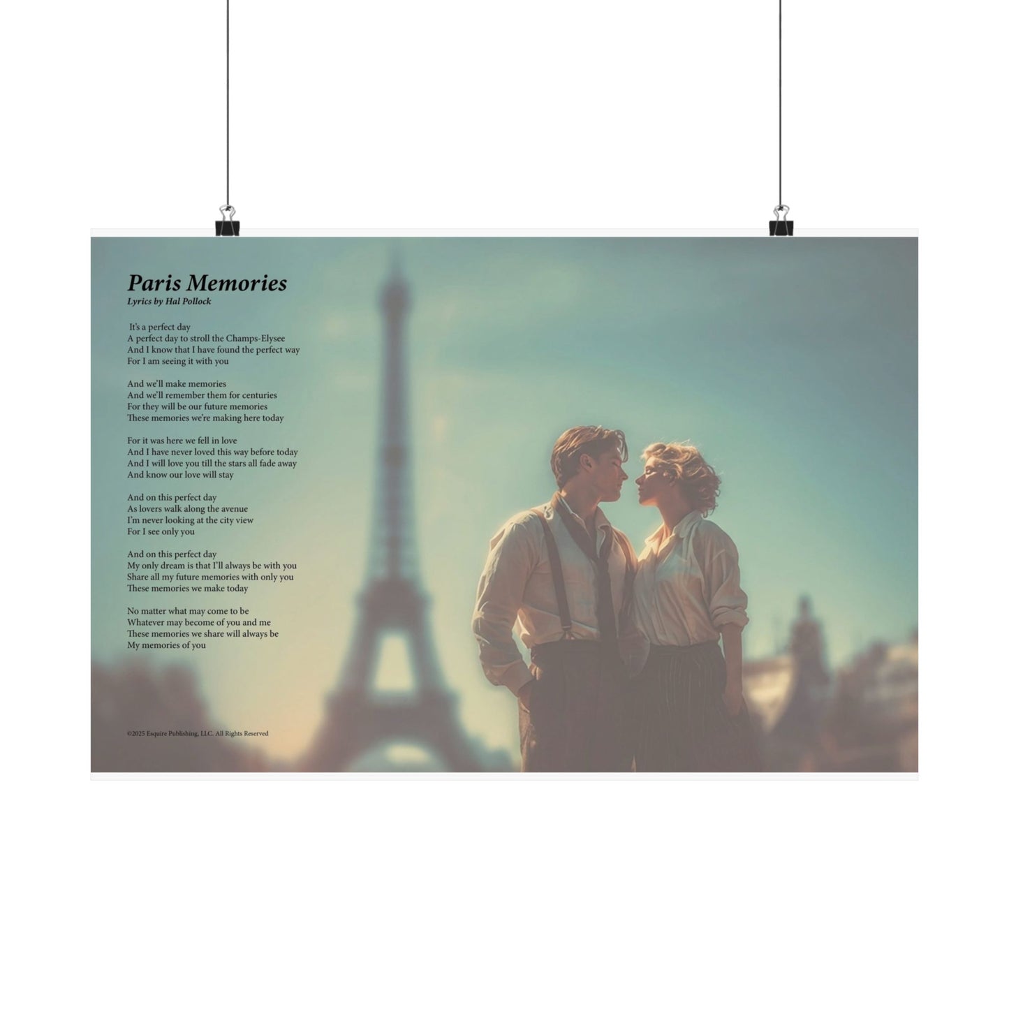 Paris Memories — Lyric Art Print (Matte Paper)