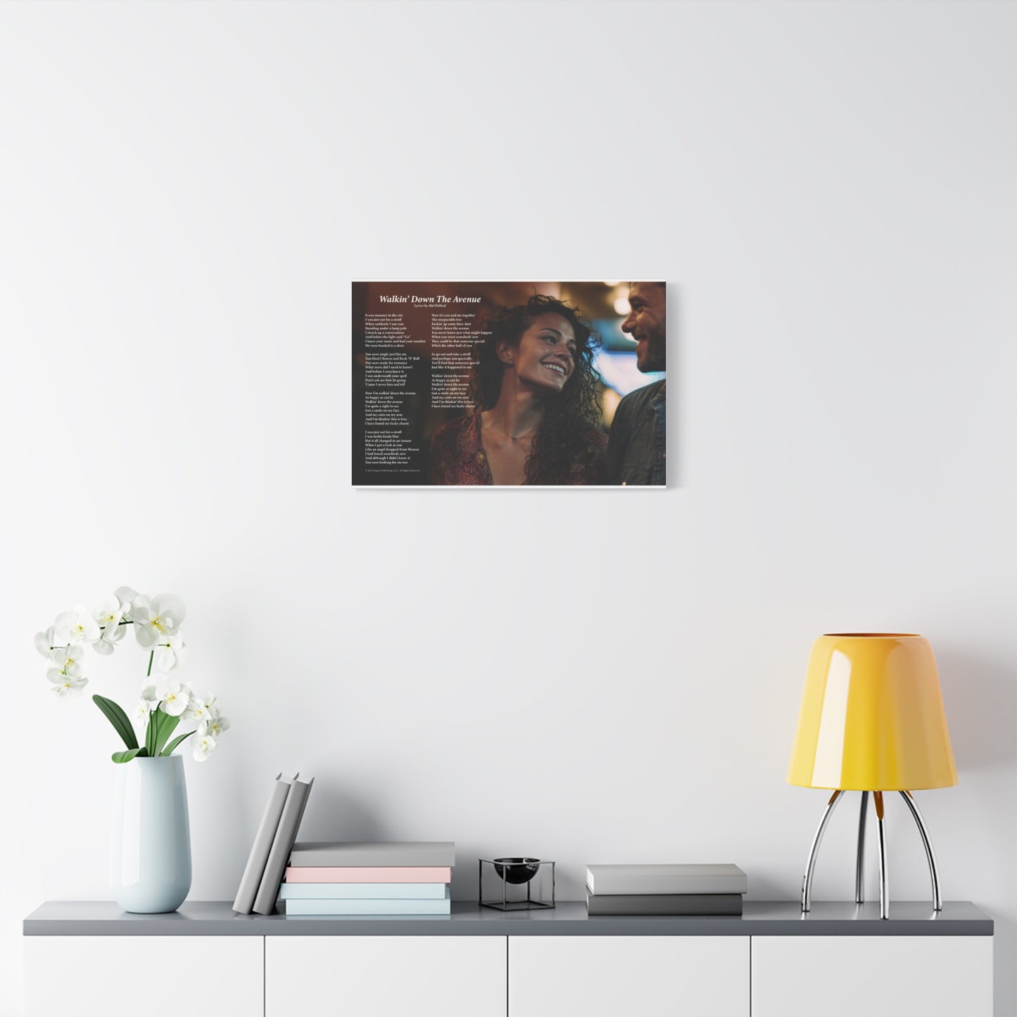 Walkin' Down The Avenue — Lyric Art Print (Canvas)